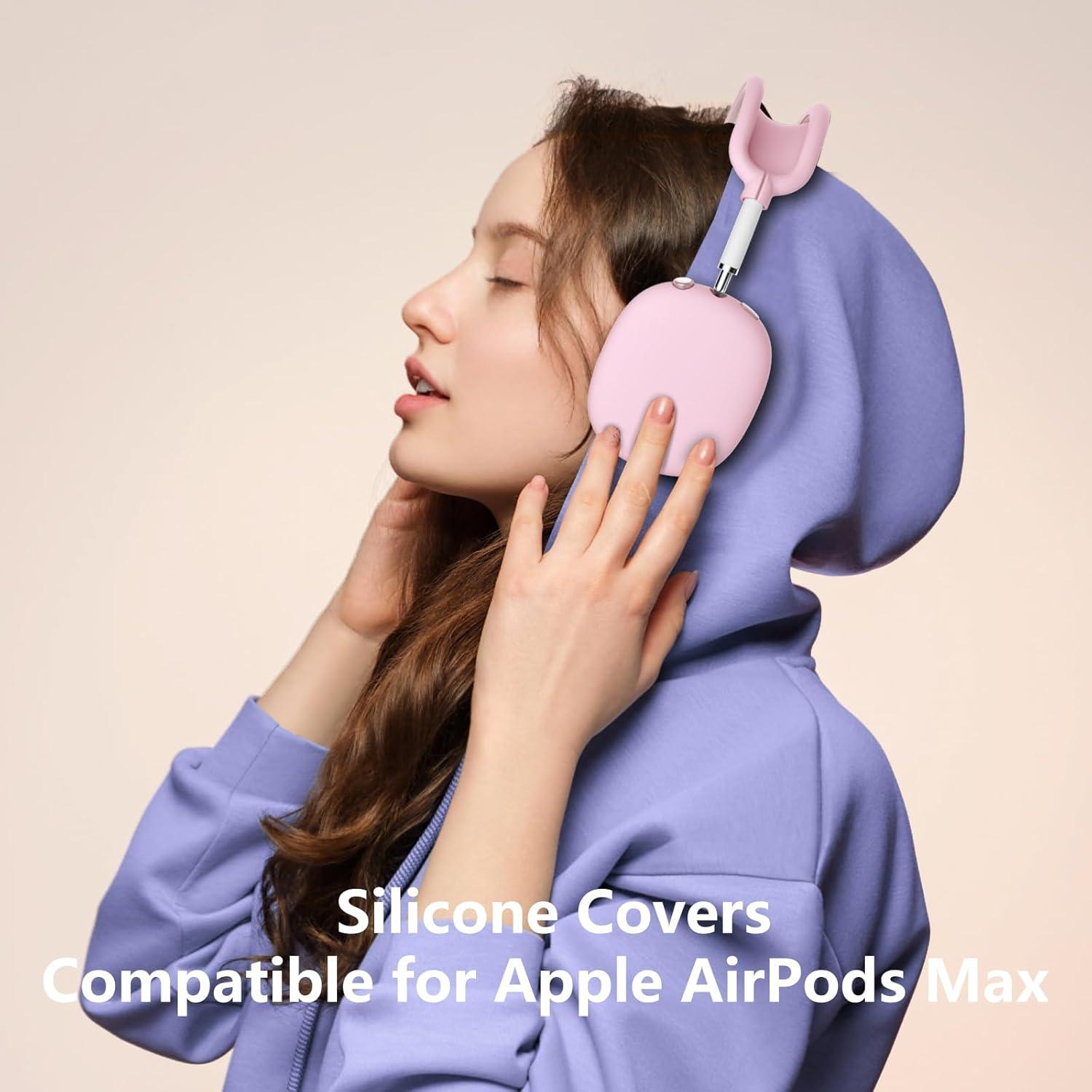 Funda de Silicona Rosa para AirPods Max - 4 en 1, Impermeable