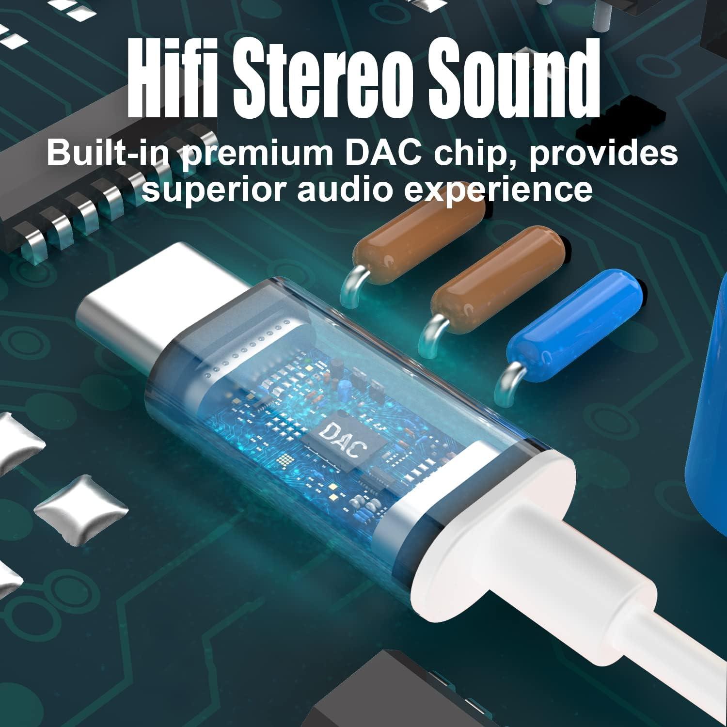 Auriculares USB C ADPROTECH Oro Rosa con Micrófono y Control