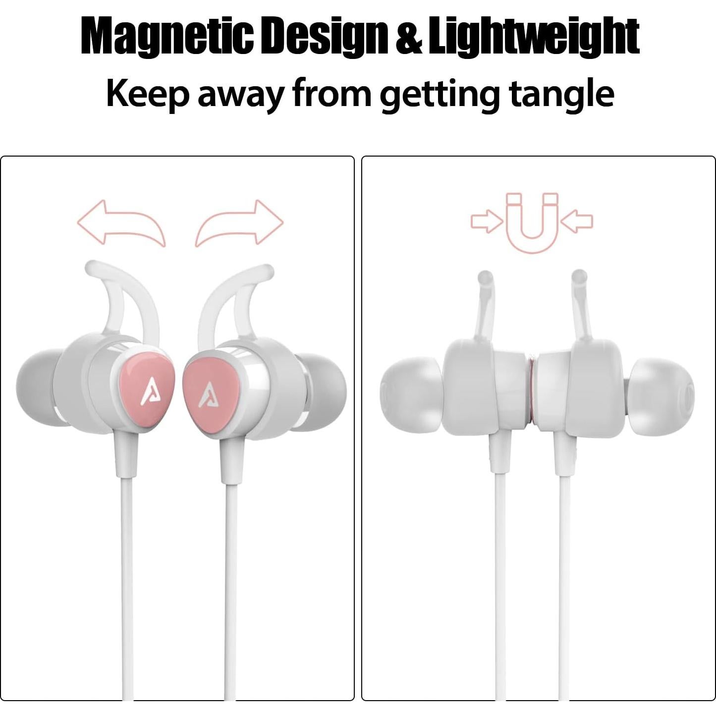 Auriculares USB C ADPROTECH Oro Rosa con Micrófono y Control