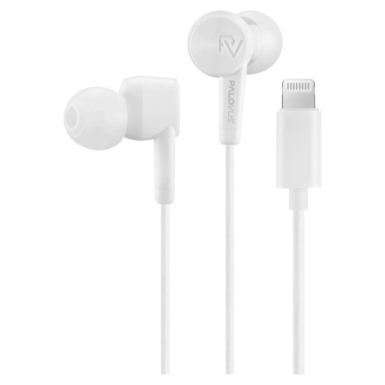Auriculares Lightning PALOVUE SweetFlow Blanco - MFi, 10mm