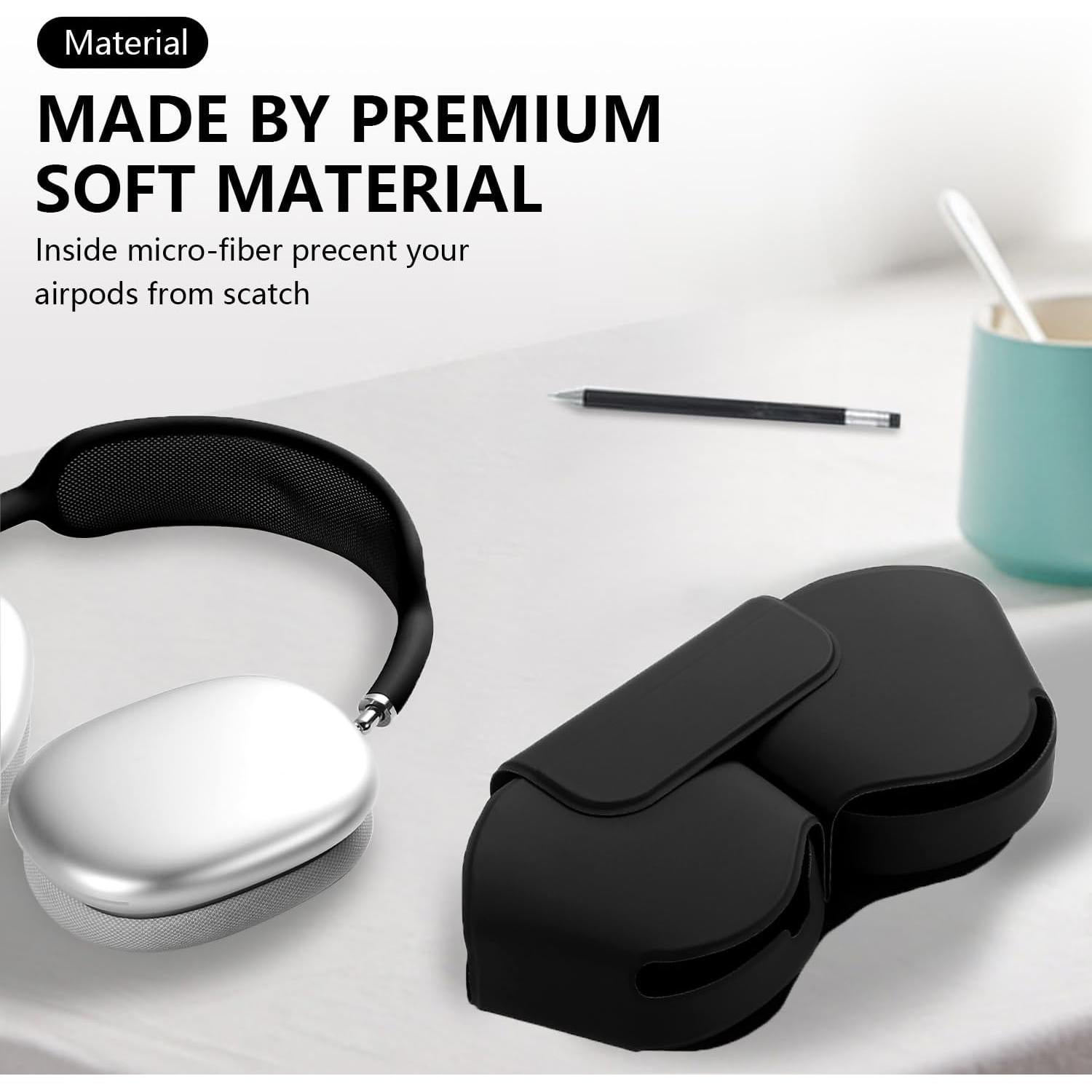Funda Inteligente Maxjoy para Airpods Max - Antipolvo y Antiarañazos - Negro