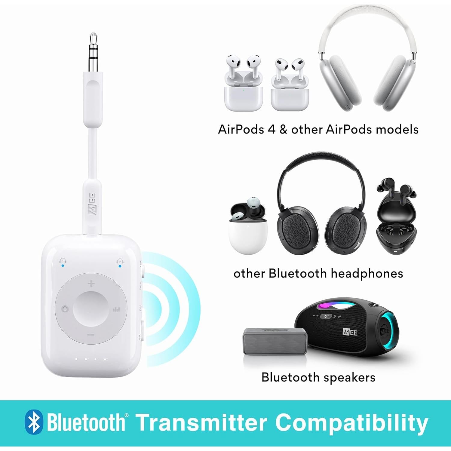 Transmisor y Receptor Bluetooth MEE audio Conectar Aire Pro 3.5mm