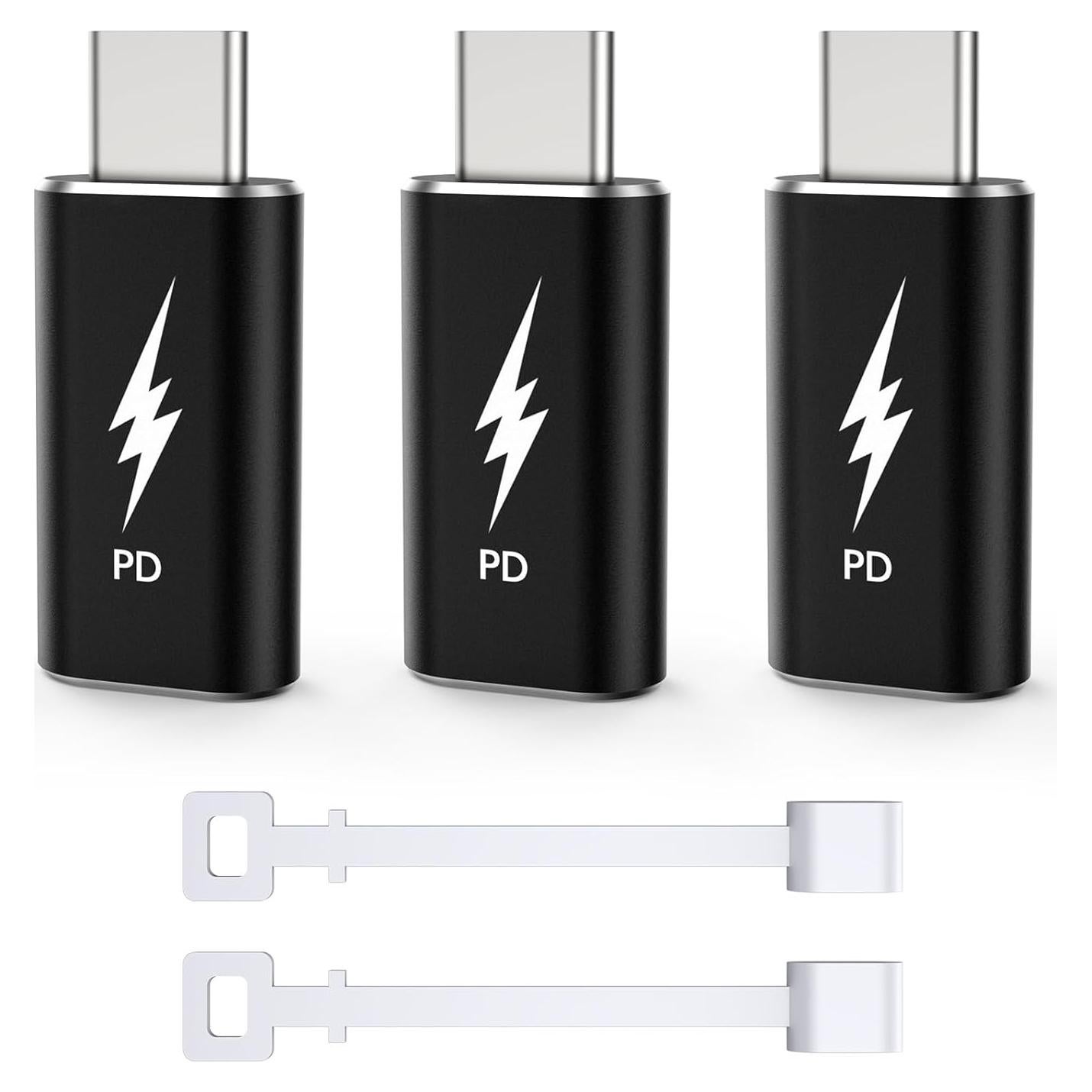 Adaptador Lightning a USB-C TechMatte 3 Paquete Carga Rápida