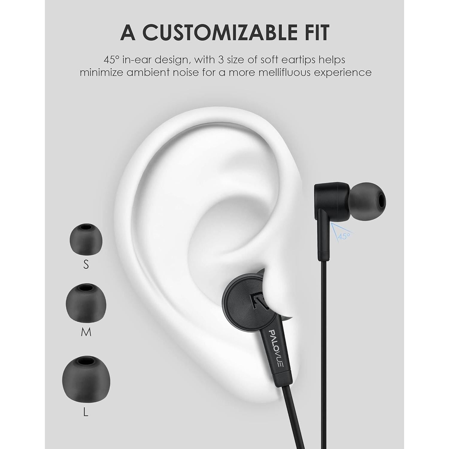 USB Type C Headphones in Ear Earphones Earbuds with Mic and Volume Control Compatible for Google Pixel Samsung Oneplus Huawei Sony MacBook SoundFlow