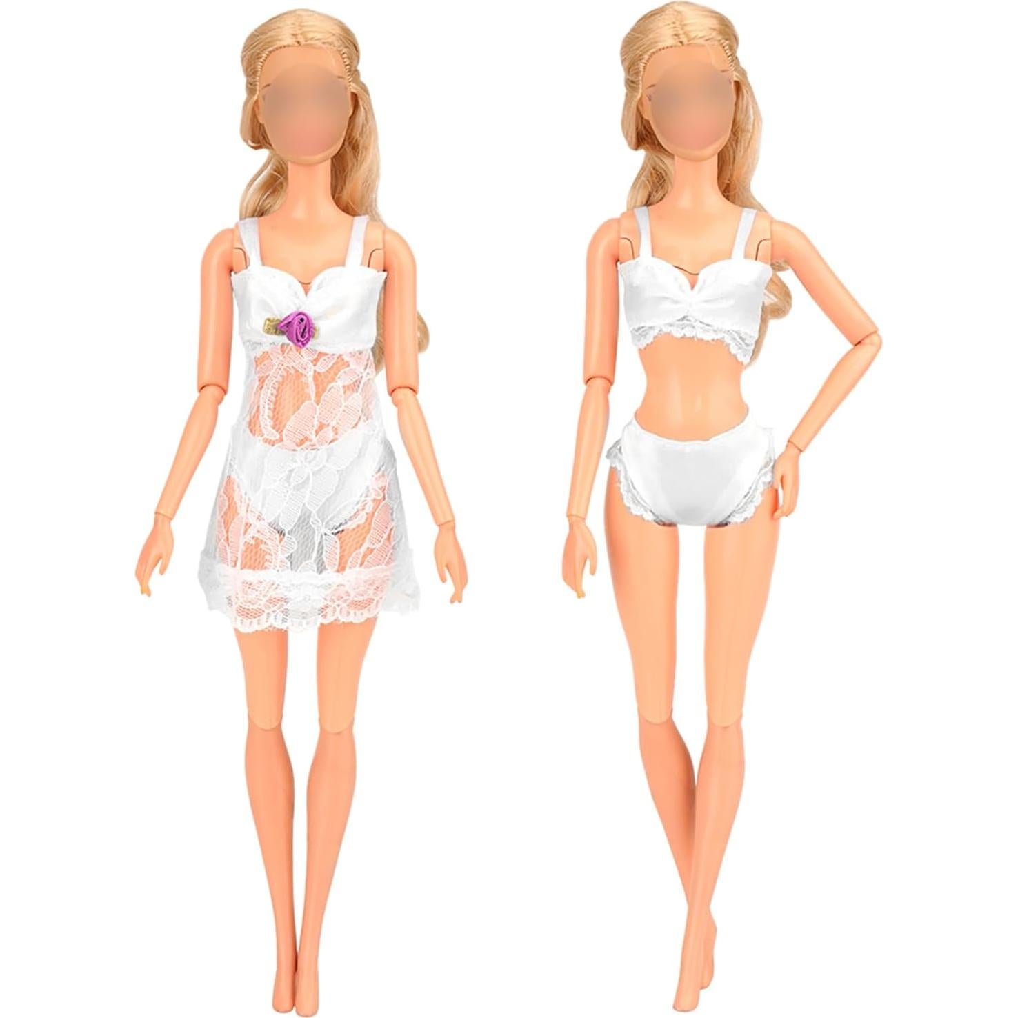 Pijamas de Muñeca BARWA Traje de Sueño 4 Conjuntos 11.5"