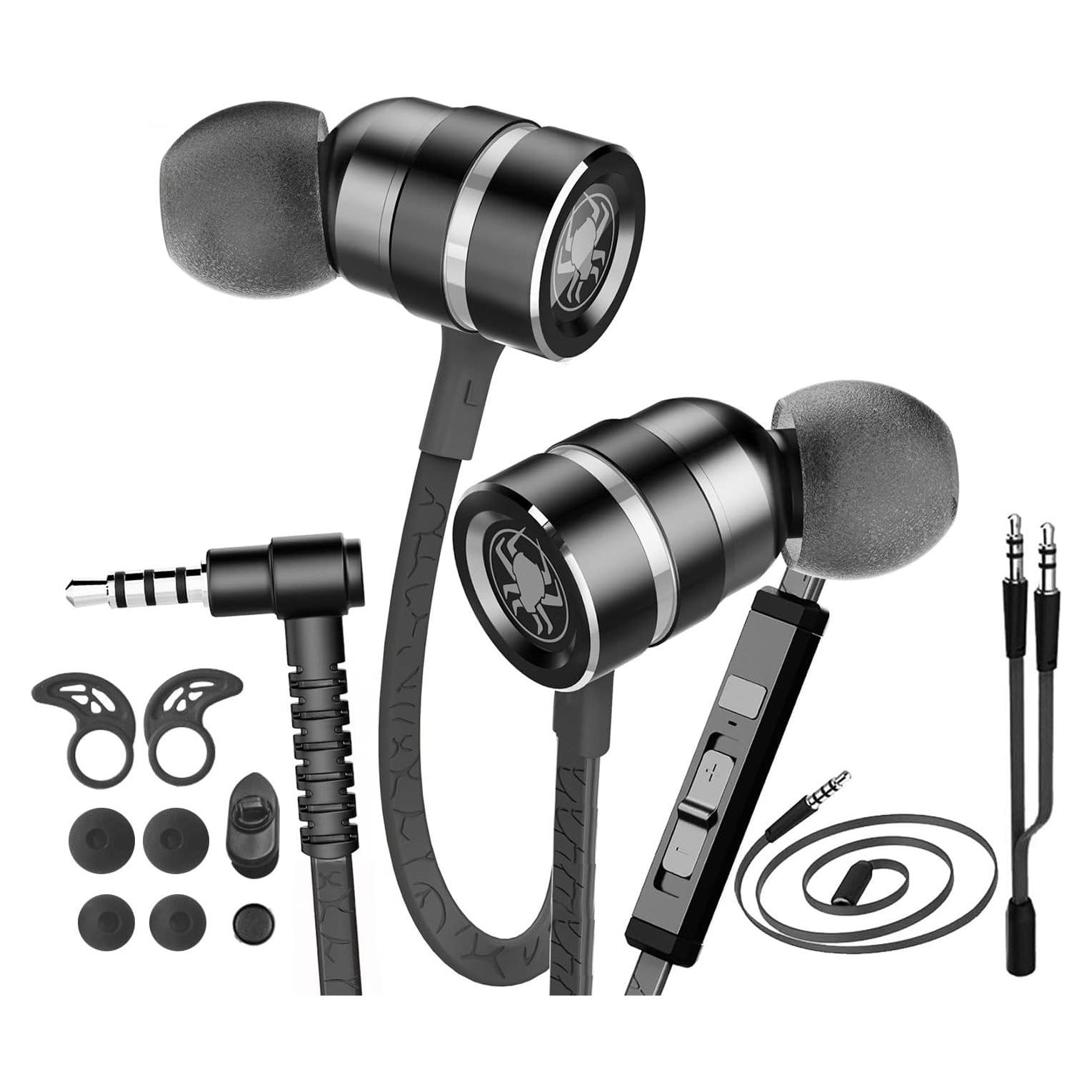 G20 Wired Earbuds with Microphone, in-Ear Headphones Stereo Bass,Noise Isolating Ear Buds, 3.5mm Memory Foam Headset, Compatible with iPhone/Android/Computer/Laptops…