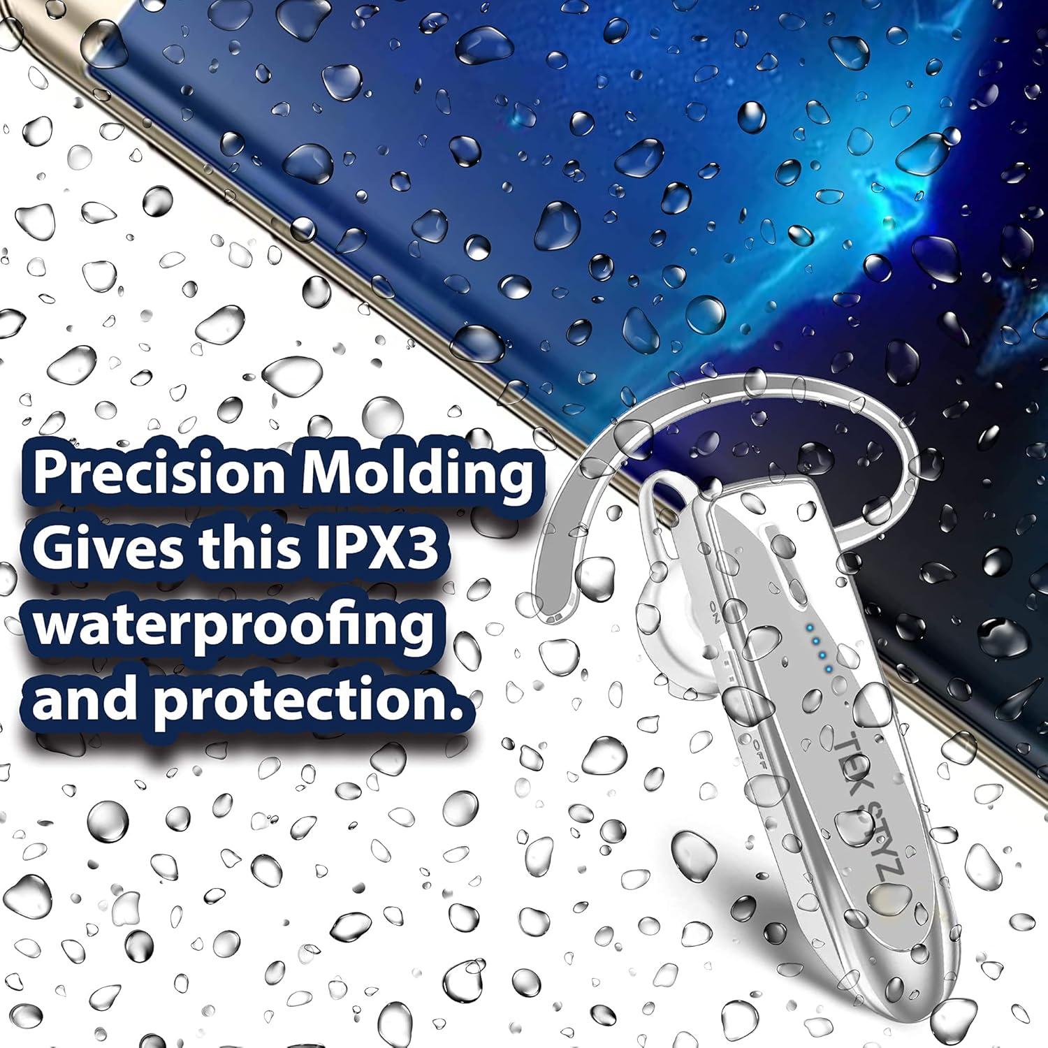 Bluetooth 5.3 Headset Compatible with Samsung Galaxy A42 5G Wireless Earpiece, IPX5 Waterproof, Dual Microphones, Noise Reduction, 60 Days Standby + 22Hrs HD Talk Time!