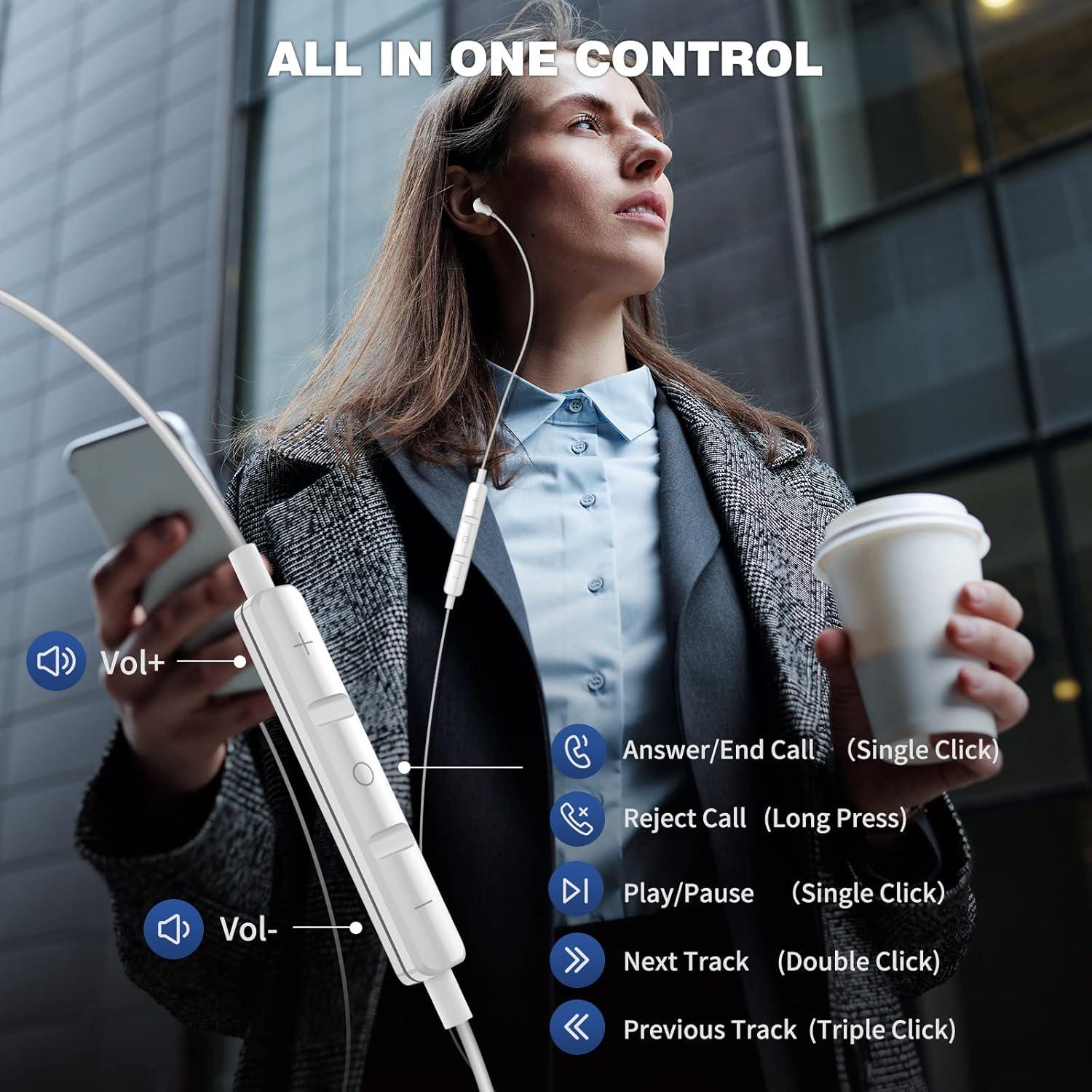 Auriculares USB C ACAGET con Micrófono y Control Remoto