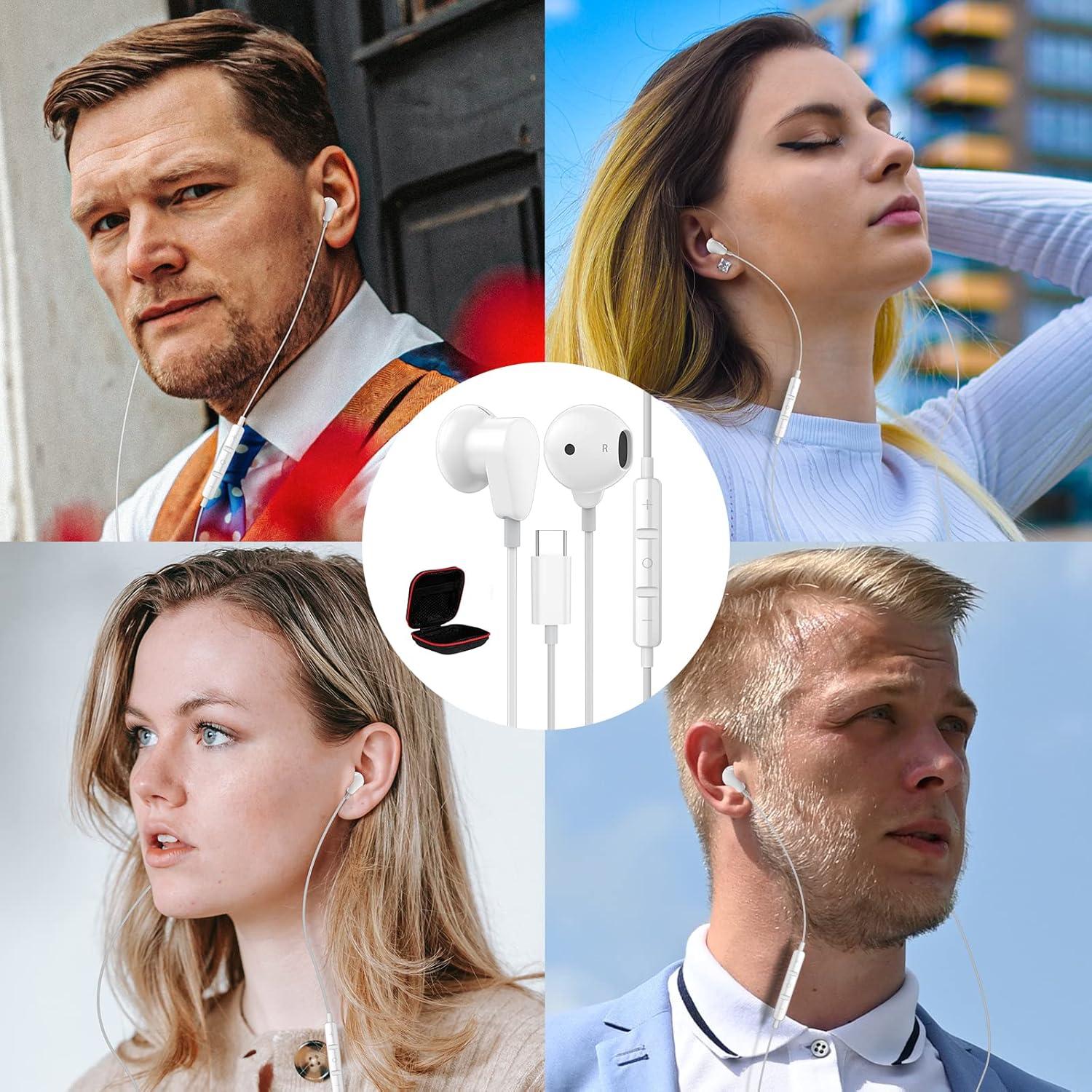 Auriculares USB C ACAGET con Micrófono y Control Remoto