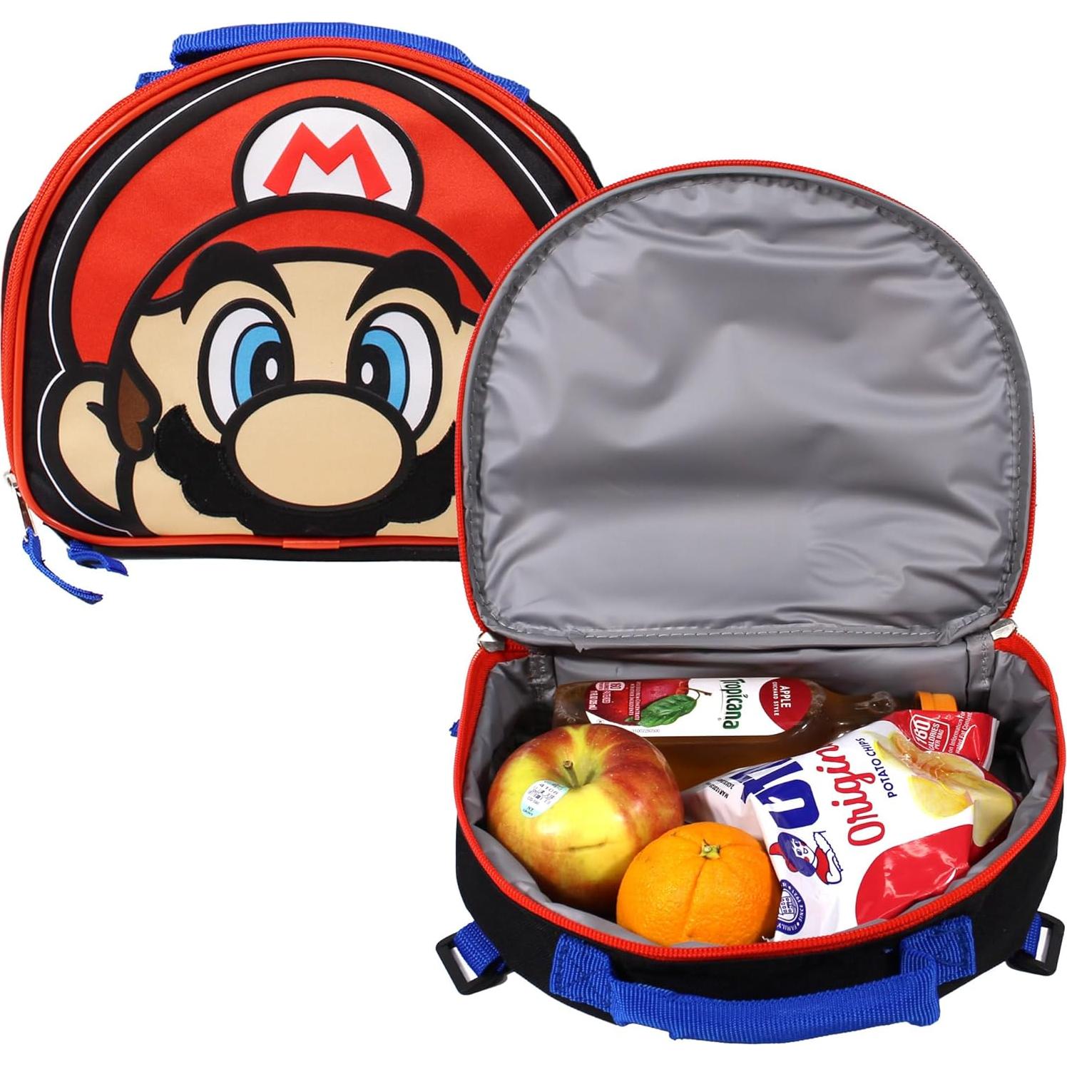 Conjunto Mochila Escolar Super Mario Bros. 4 Piezas 16"