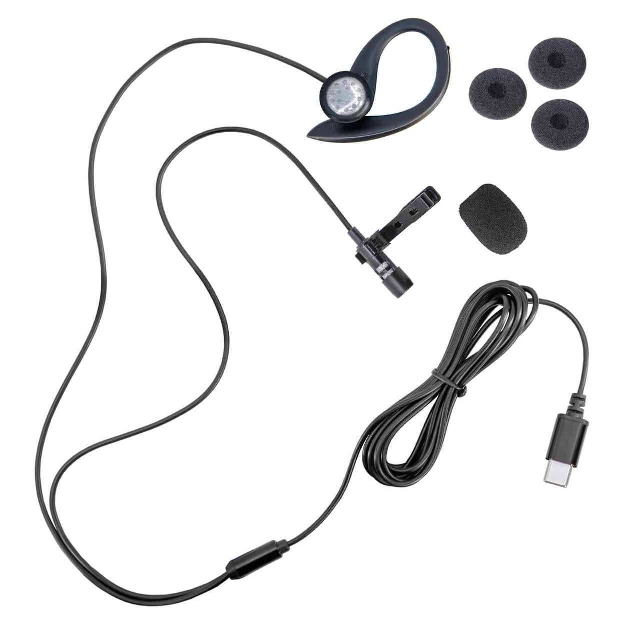 Auricular USB-C ECS WSHTCM-C con Micrófono Lavalier 1.83m