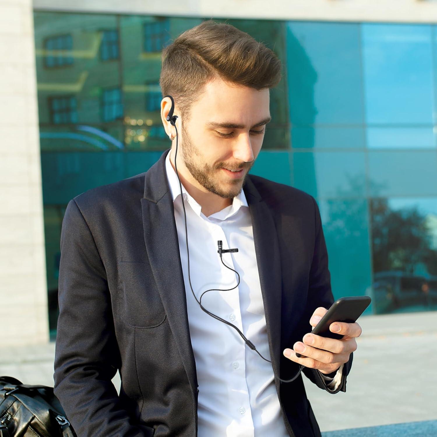 Auricular USB-C ECS WSHTCM-C con Micrófono Lavalier 1.83m