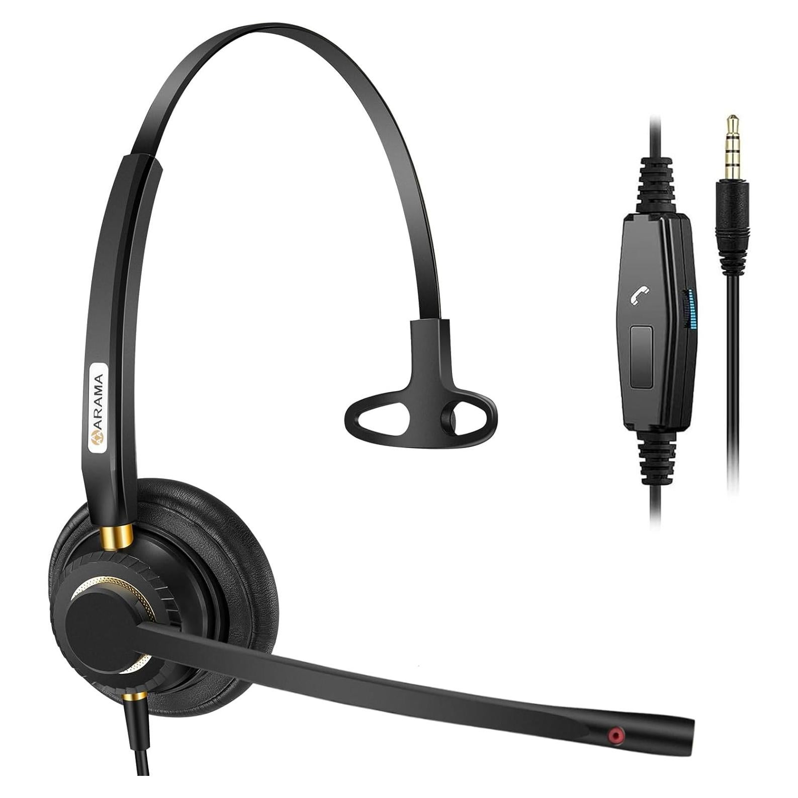 Auricular Arama A800MP con Micrófono 3.5mm Cancelación Ruido