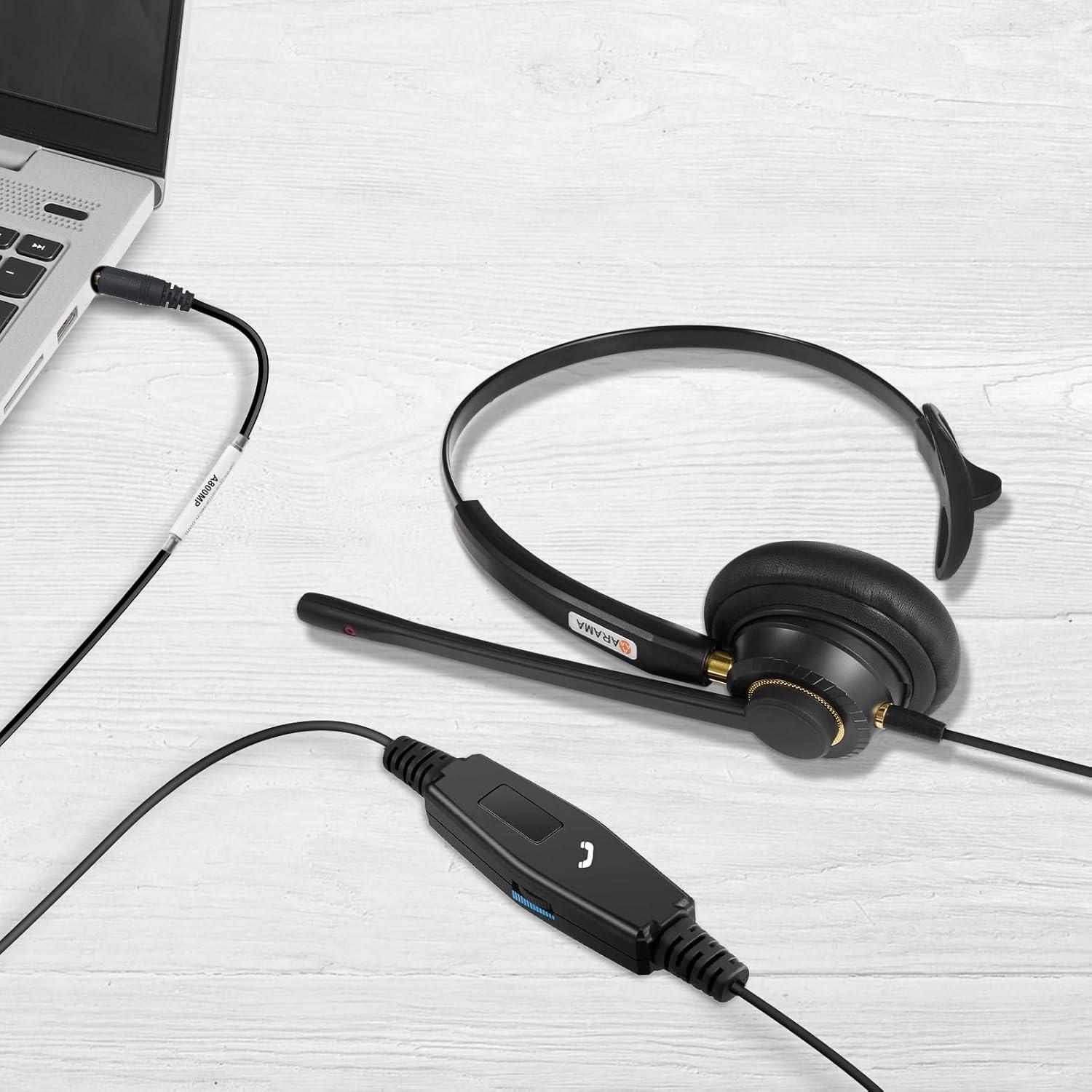 Auricular Arama A800MP con Micrófono 3.5mm Cancelación Ruido