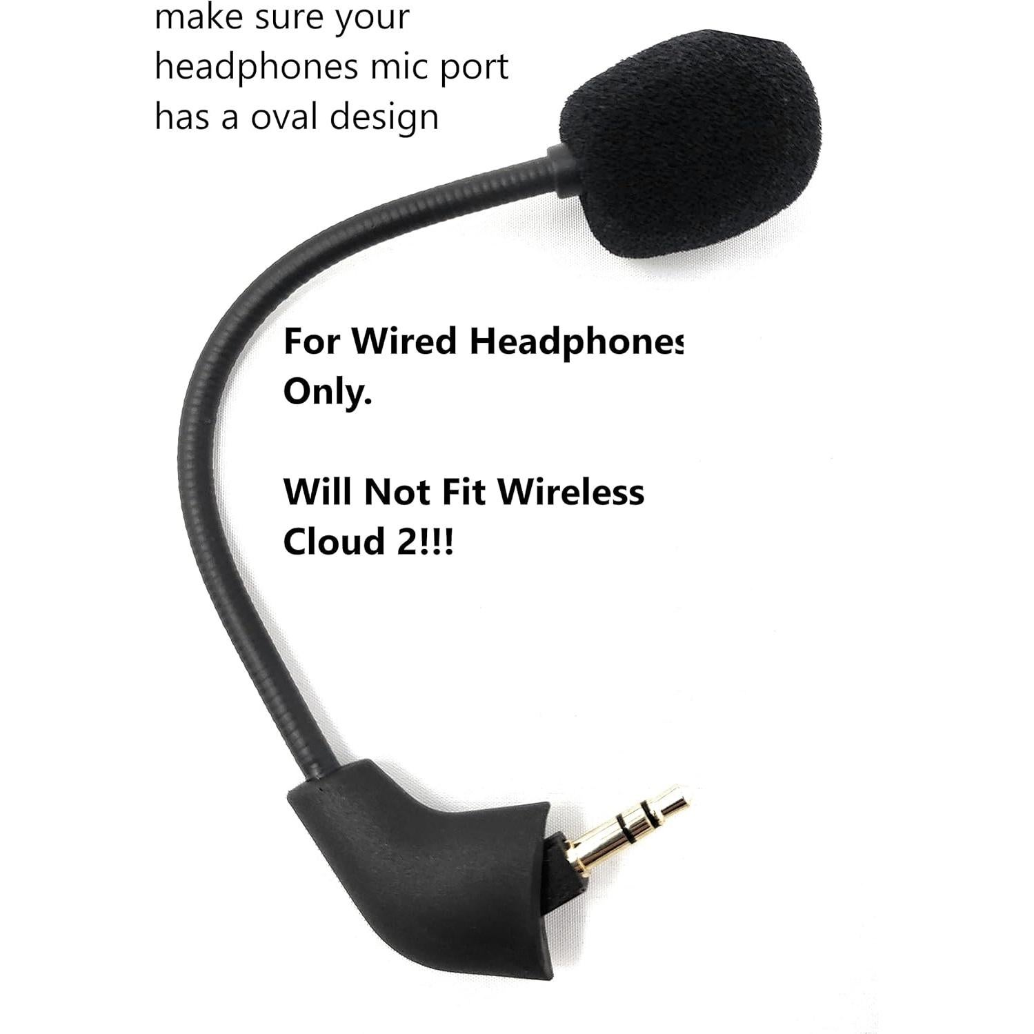 Micrófono de reemplazo TNE para auriculares HyperX Cloud 2