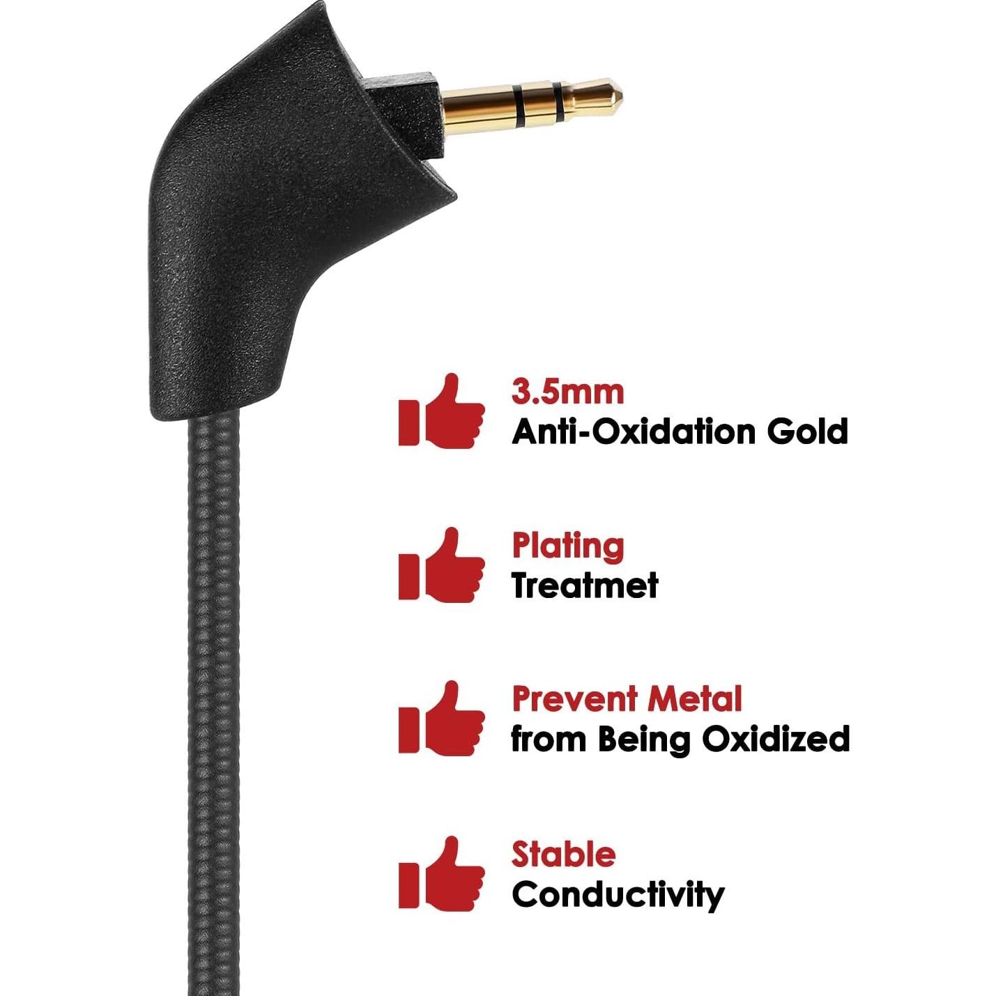 Micrófono Desmontable 3.5mm AKKE para Auriculares HyperX Cloud