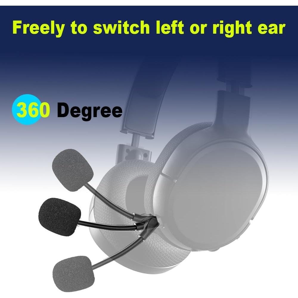 Mic Replacement Microphone Boom fits for HyperX Cloud, Cloud X, Cloud II, Cloud Core, Cloud Pro Silver (Old Version Before 2021) Gaming Headsets, Noise Cancelling 3.5mm Jack, Black