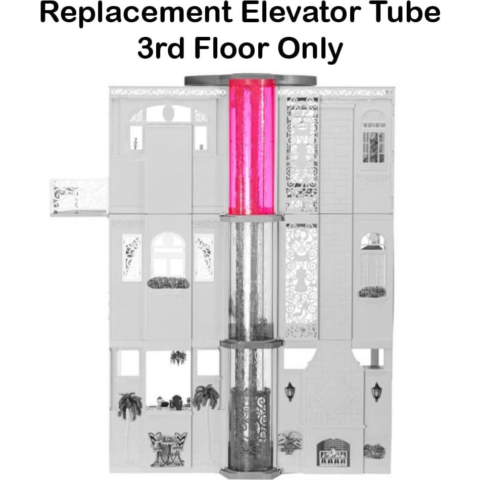 Tubo Elevador de Reemplazo Barbie X7949 3er Piso Original