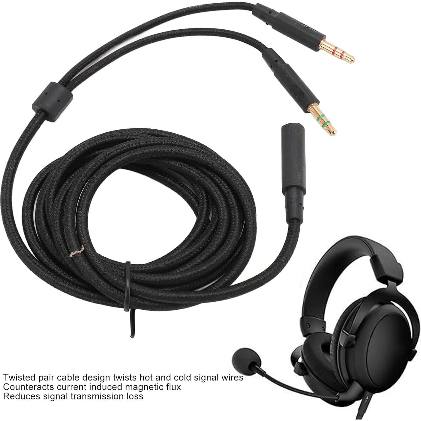 Cable Adaptador de Auriculares Sanpyl 1.95m para HyperX Cloud