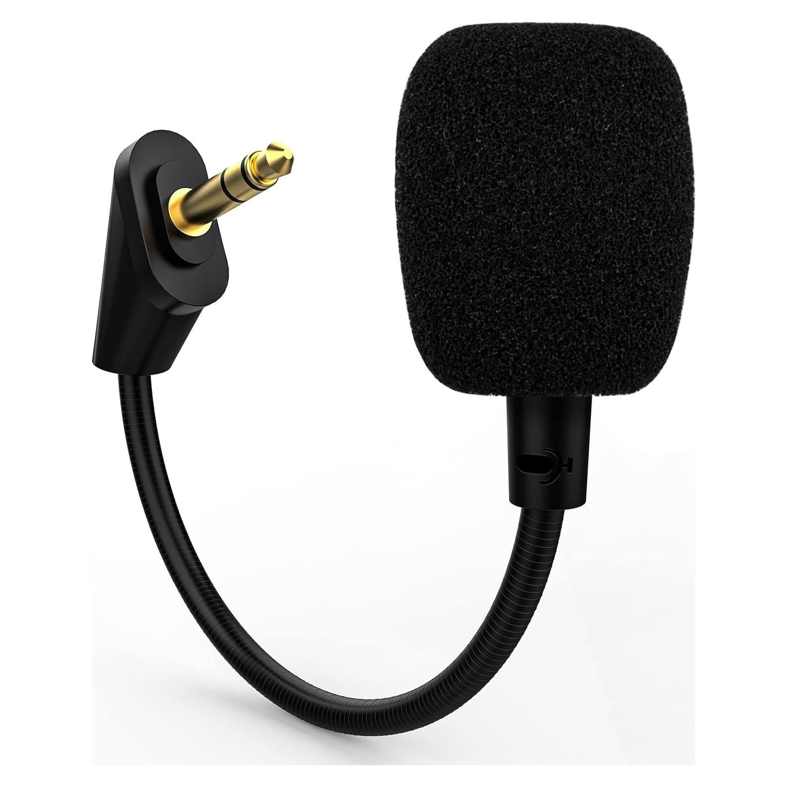 Replacement 3.5mm Detachable Microphone for Kingston HyperX Cloud Alpha S HyperX Cloud Alpha Gaming Headset, Metal Hose Mic Equipped with A Foam Cover