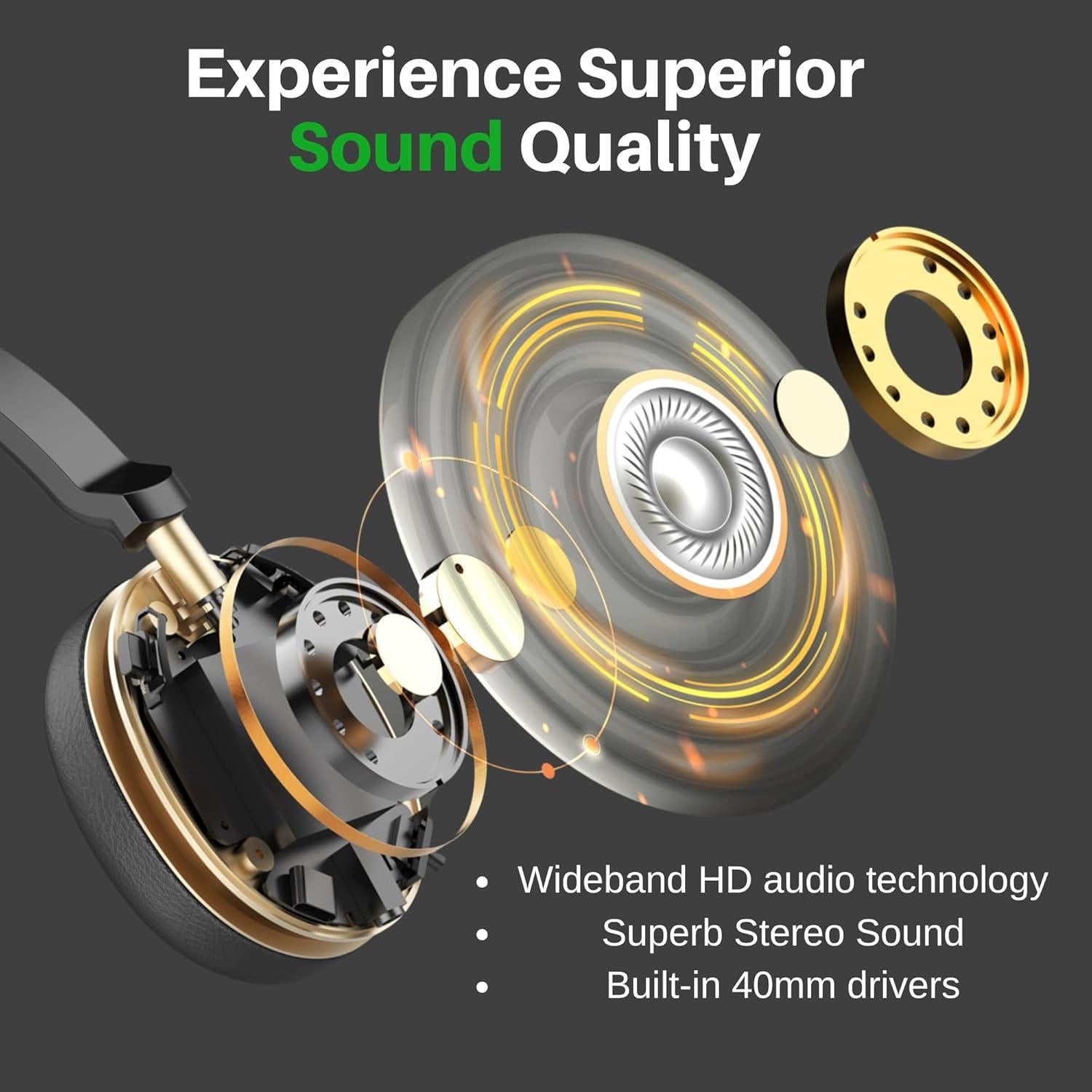 Wireless Headset with Mic, Noise Cancelling Headphones for Work/Trucker Bluetooth Headset V5.3 / Best Headsets to Work from Home/Office/Computer/Phone/Zoom, Call Center. Auto Switch BTW 2 Devices.