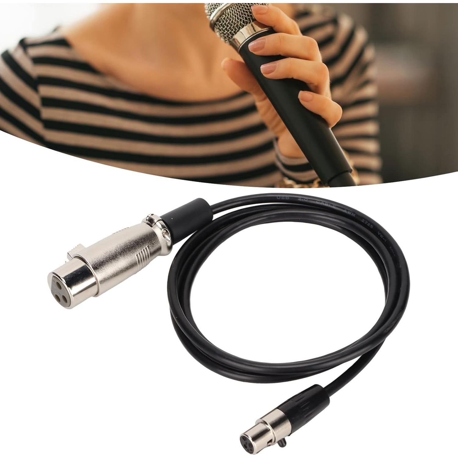 Cable Mini XLR hembra a XLR hembra 100cm Leapiture para auriculares