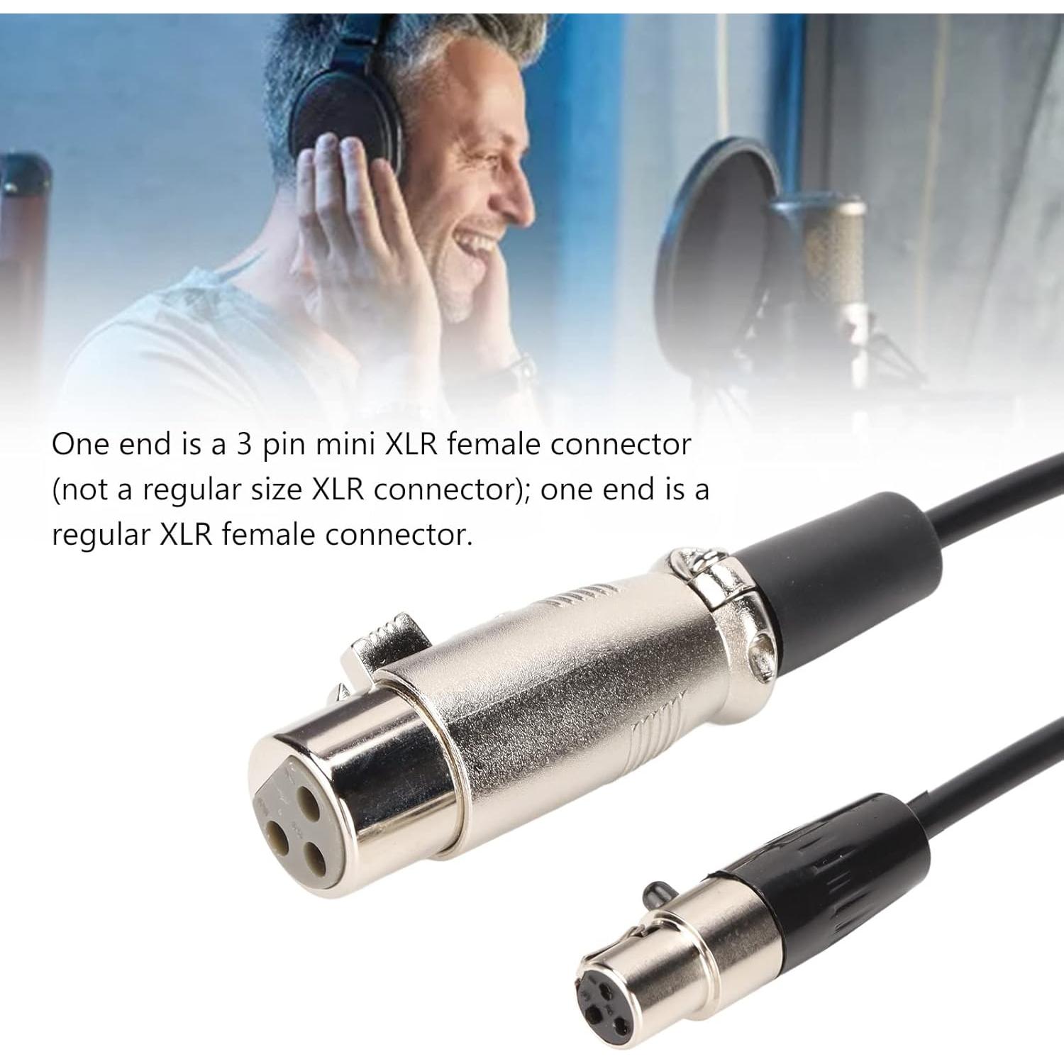 Cable Mini XLR hembra a XLR hembra 100cm Leapiture para auriculares