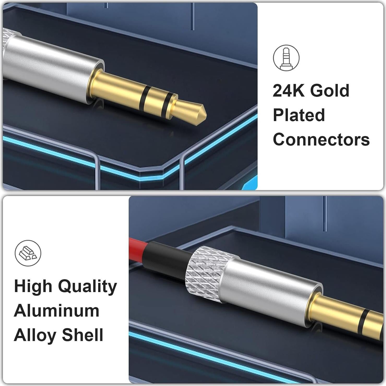 Cable de audio Saipomor 1.83m para auriculares Skullcandy