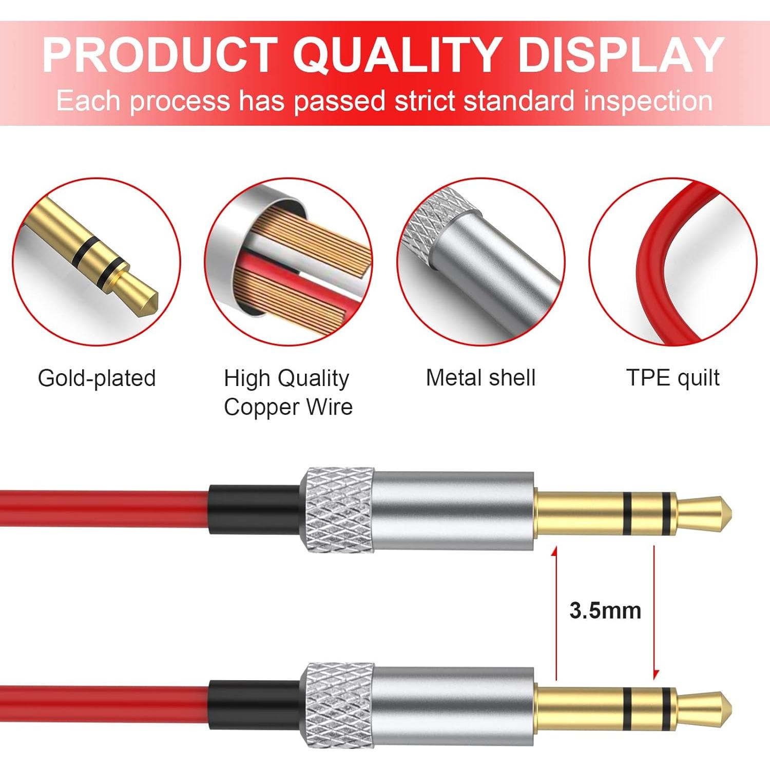 Cable de audio Saipomor 1.83m para auriculares Skullcandy