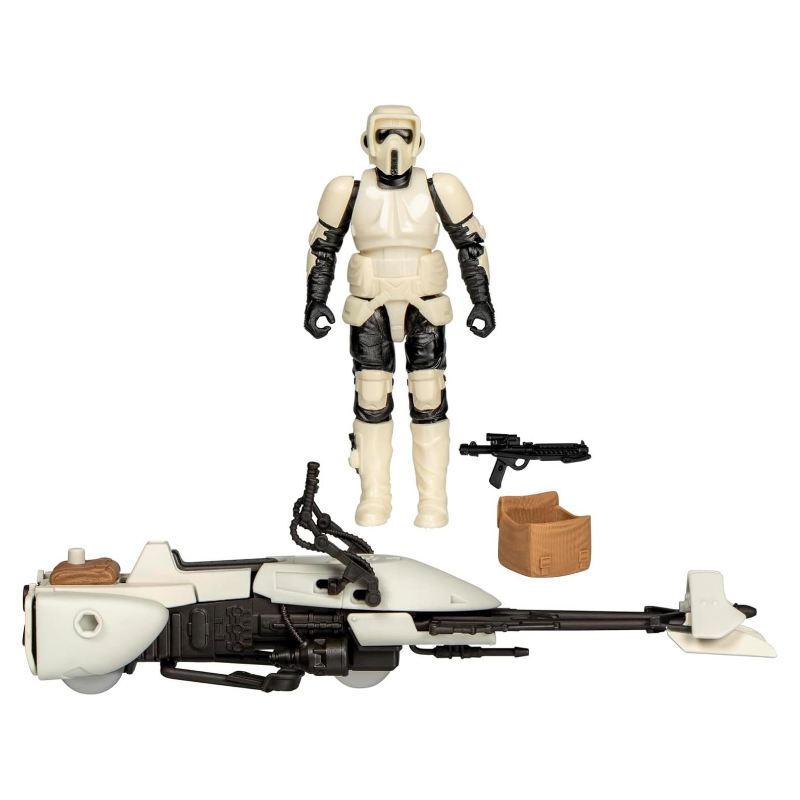 Figura de Acción Scout Trooper y Speeder Bike Hasbro 10 cm