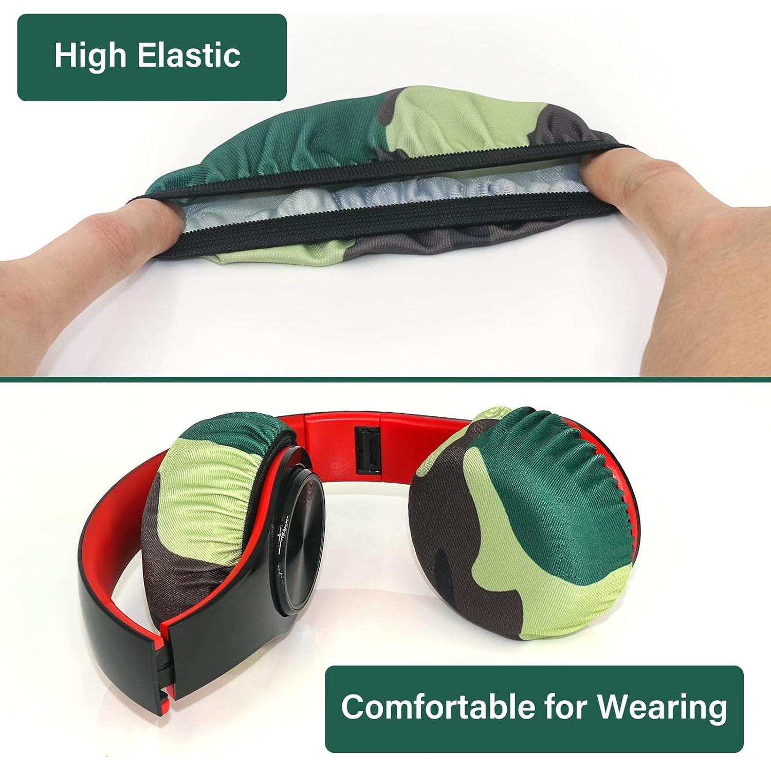 Fundas de Almohadilla Estirables PChero Camuflaje 2 Pares