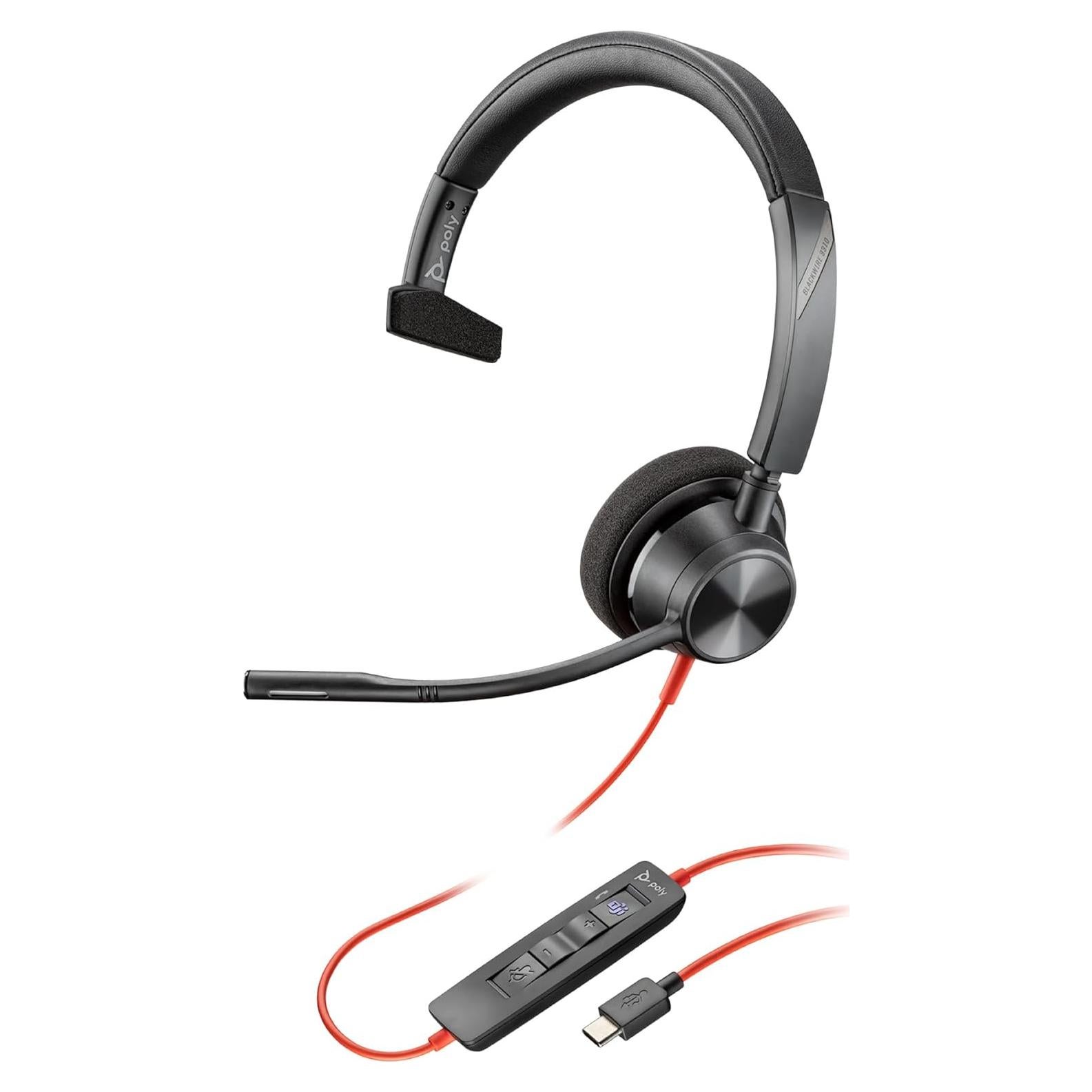 Auricular con cable Poly Blackwire 3310 USB-C/USB-A - Certificado Teams