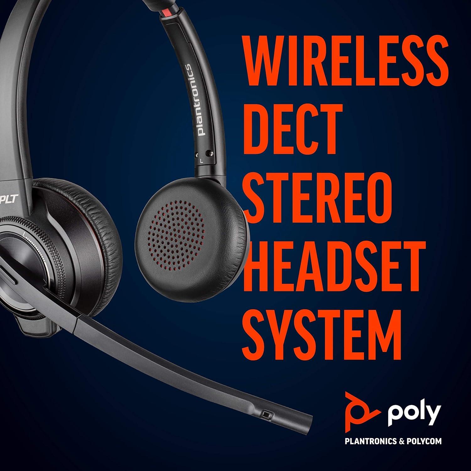 Auricular Inalámbrico DECT Plantronics Savi 8220 Estéreo - Negro