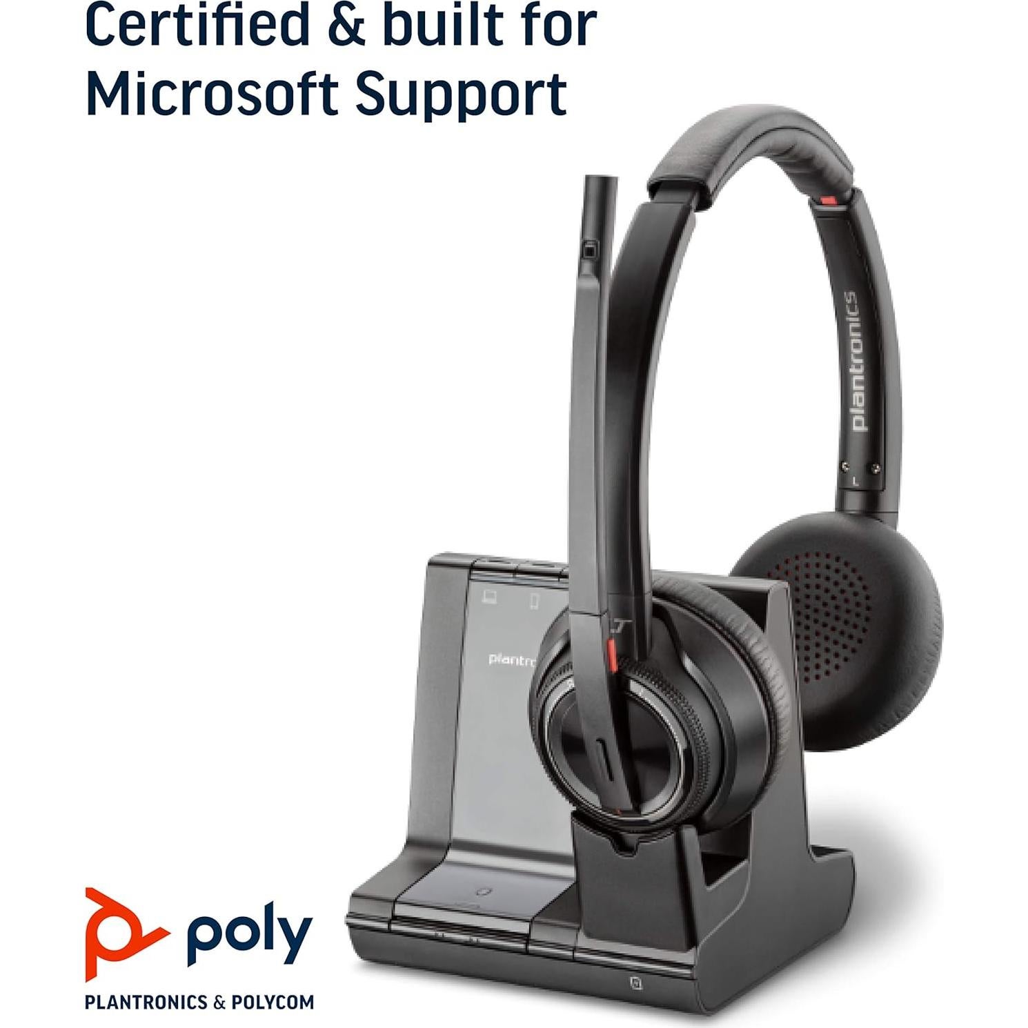 Auricular Inalámbrico DECT Plantronics Savi 8220 Estéreo - Negro