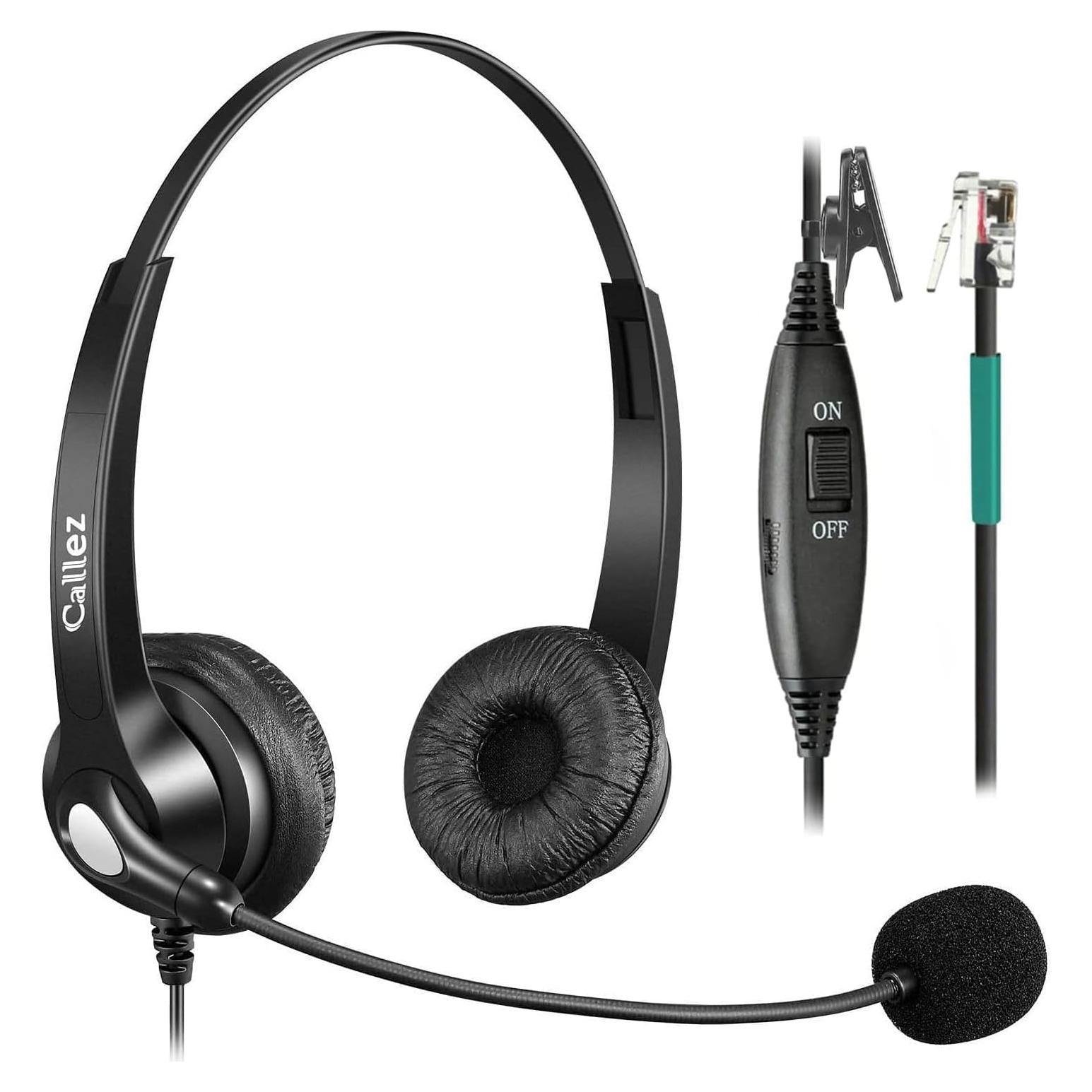 Auricular Telefónico Callez RJ9 con Micrófono Cancelación Ruido