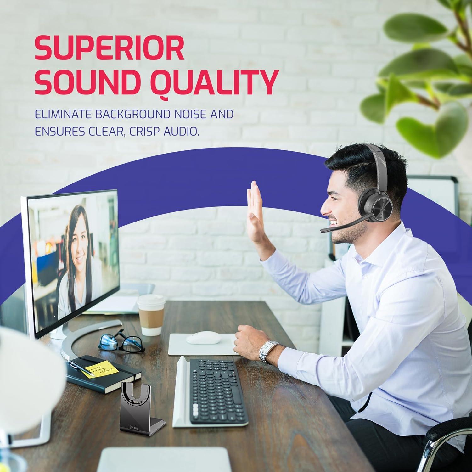 Auricular Mono Inalámbrico Poly Voyager 4310 UC USB-C con Base