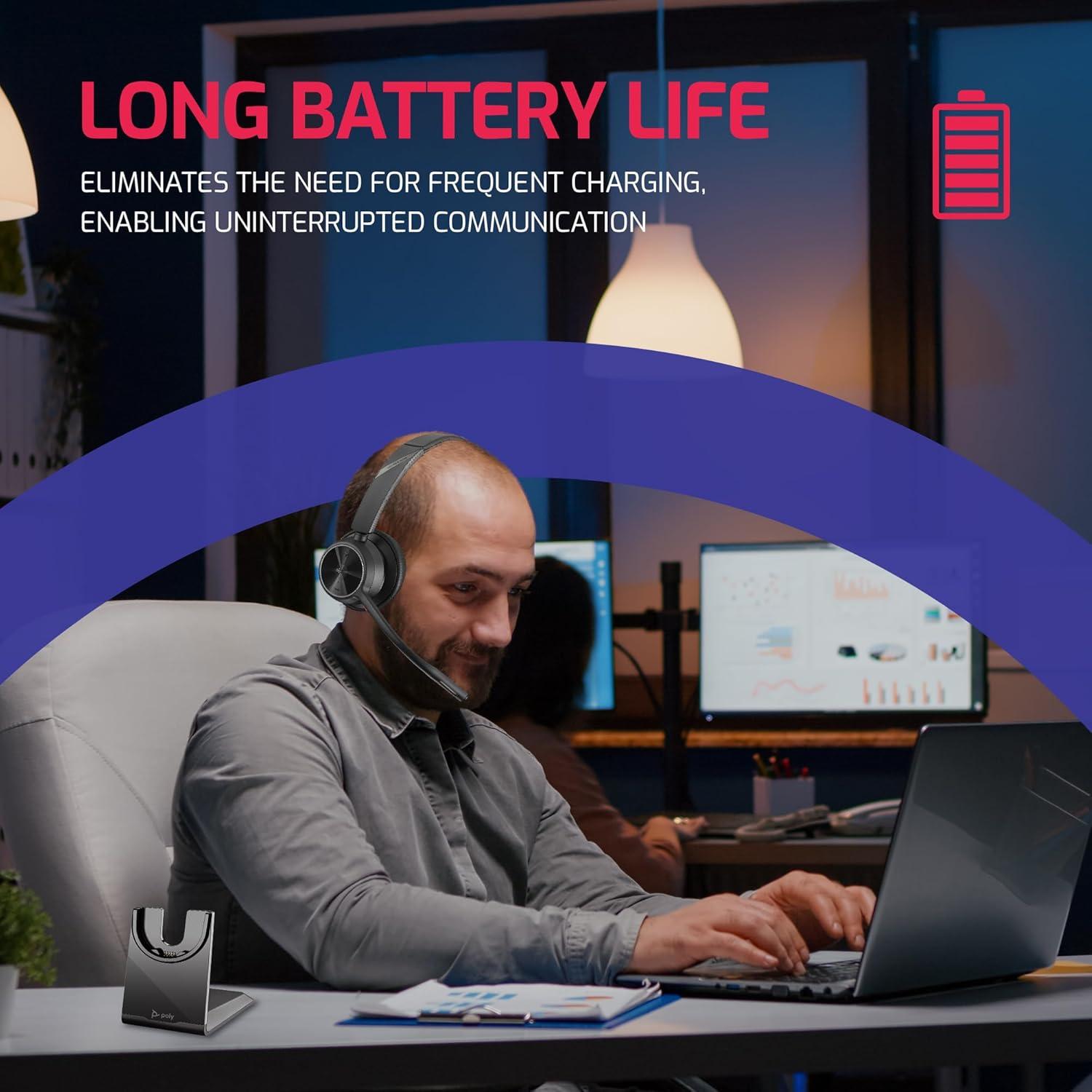 Auricular Mono Inalámbrico Poly Voyager 4310 UC USB-C con Base