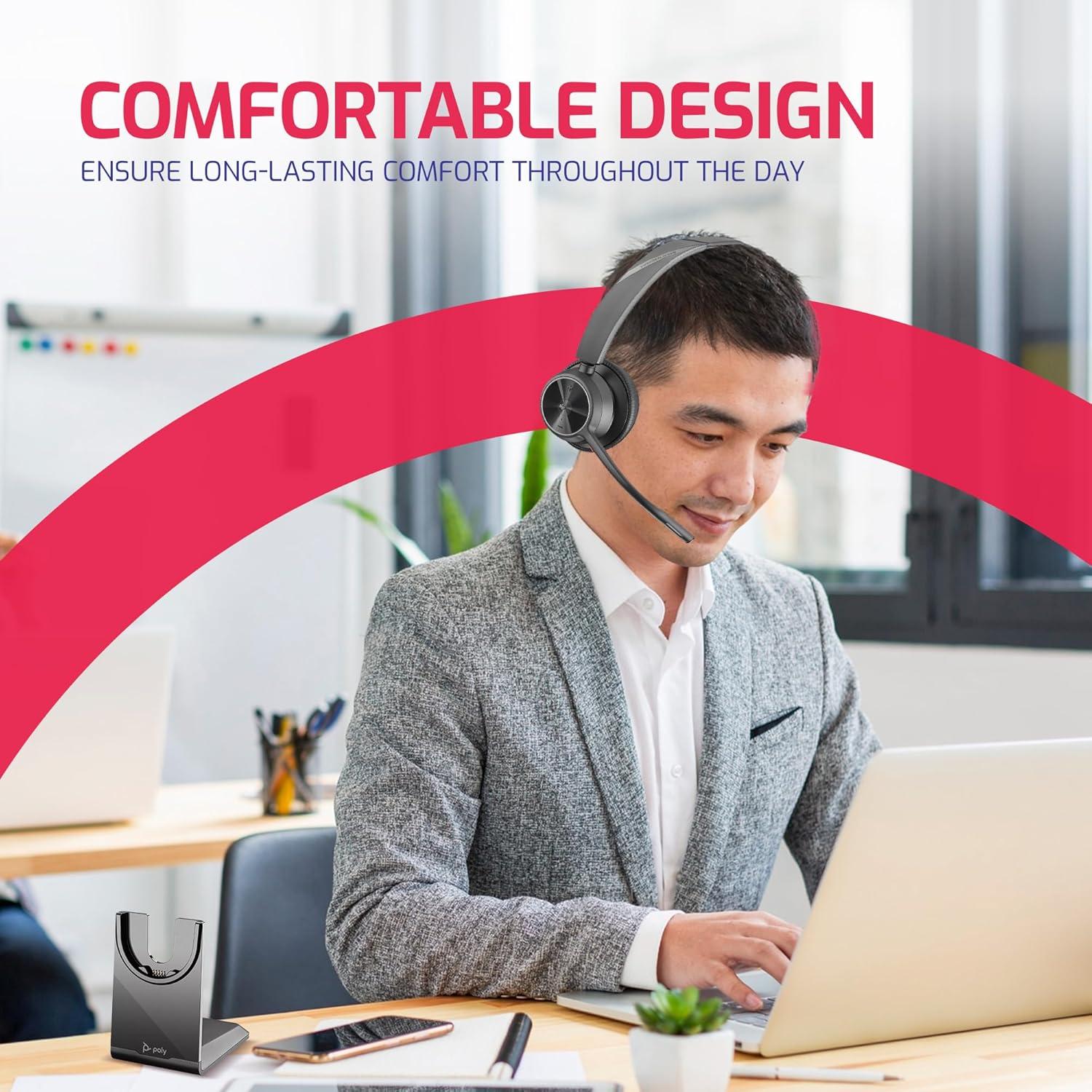 Auricular Mono Inalámbrico Poly Voyager 4310 UC USB-C con Base