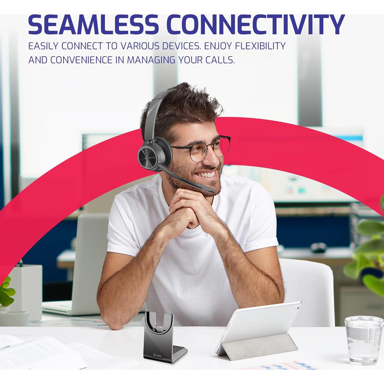 Auricular Mono Inalámbrico Poly Voyager 4310 UC USB-C con Base