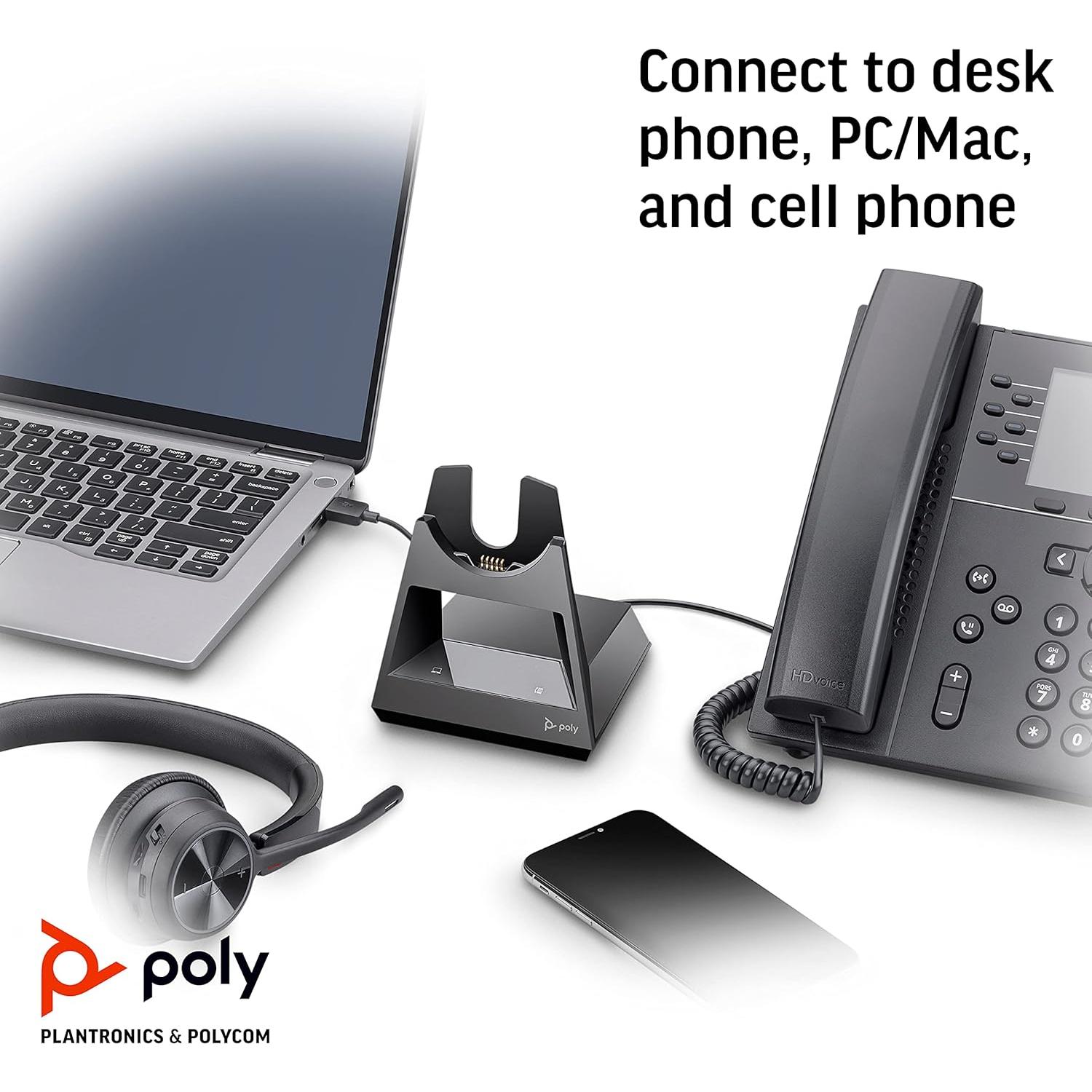 Base de Oficina Poly Voyager - Carga y Conexión Universal