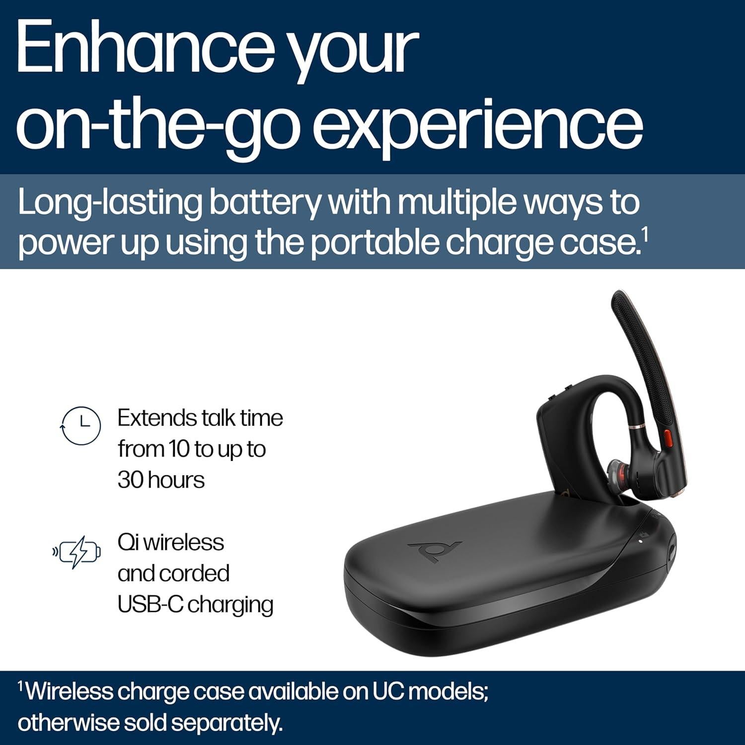 Auricular Bluetooth Poly Voyager Legend 50 UC - Cancelación de Ruido