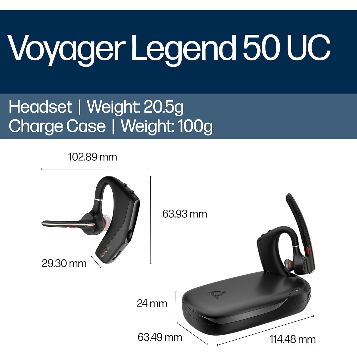 Auricular Bluetooth Poly Voyager Legend 50 UC - Cancelación de Ruido