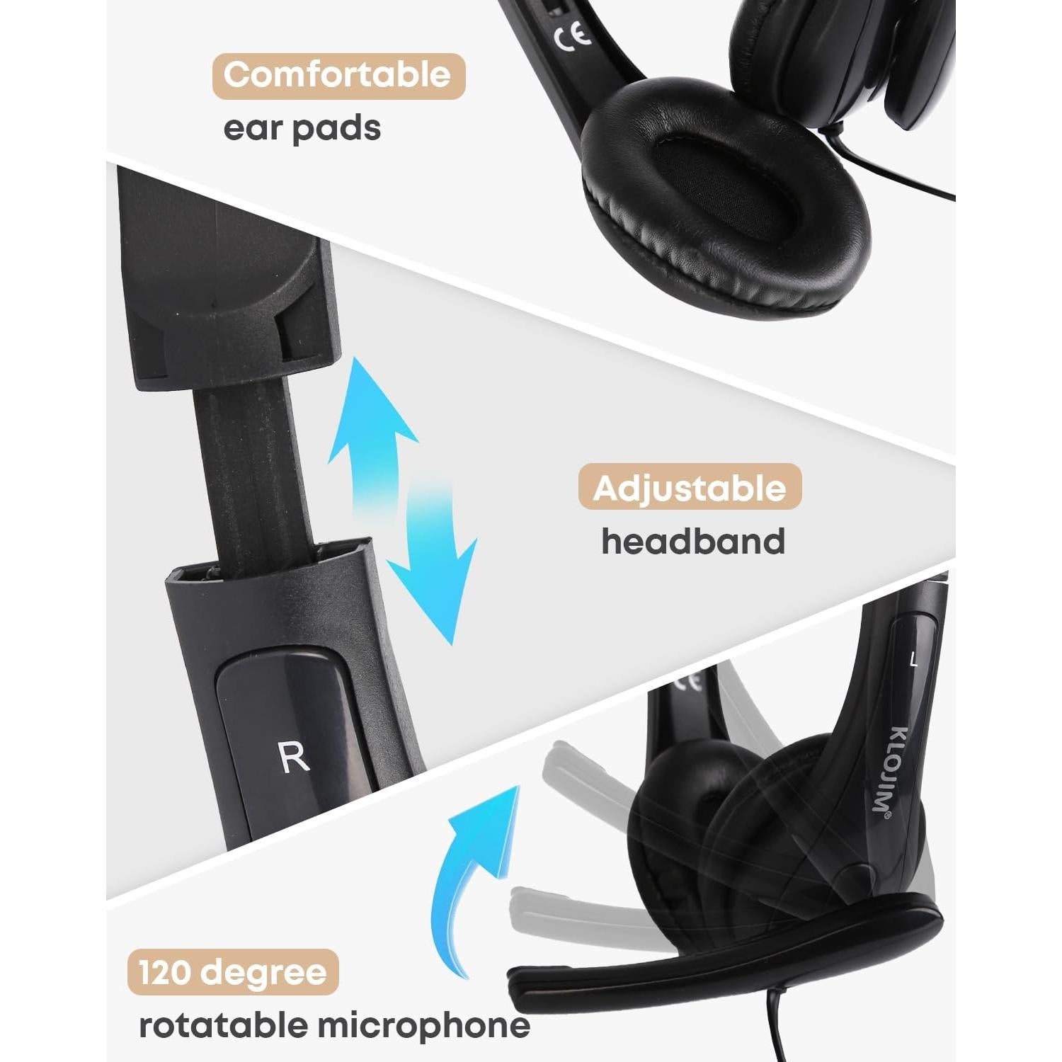 Auriculares KLOJIM HSC-1 con micrófono 3.5mm - Negro