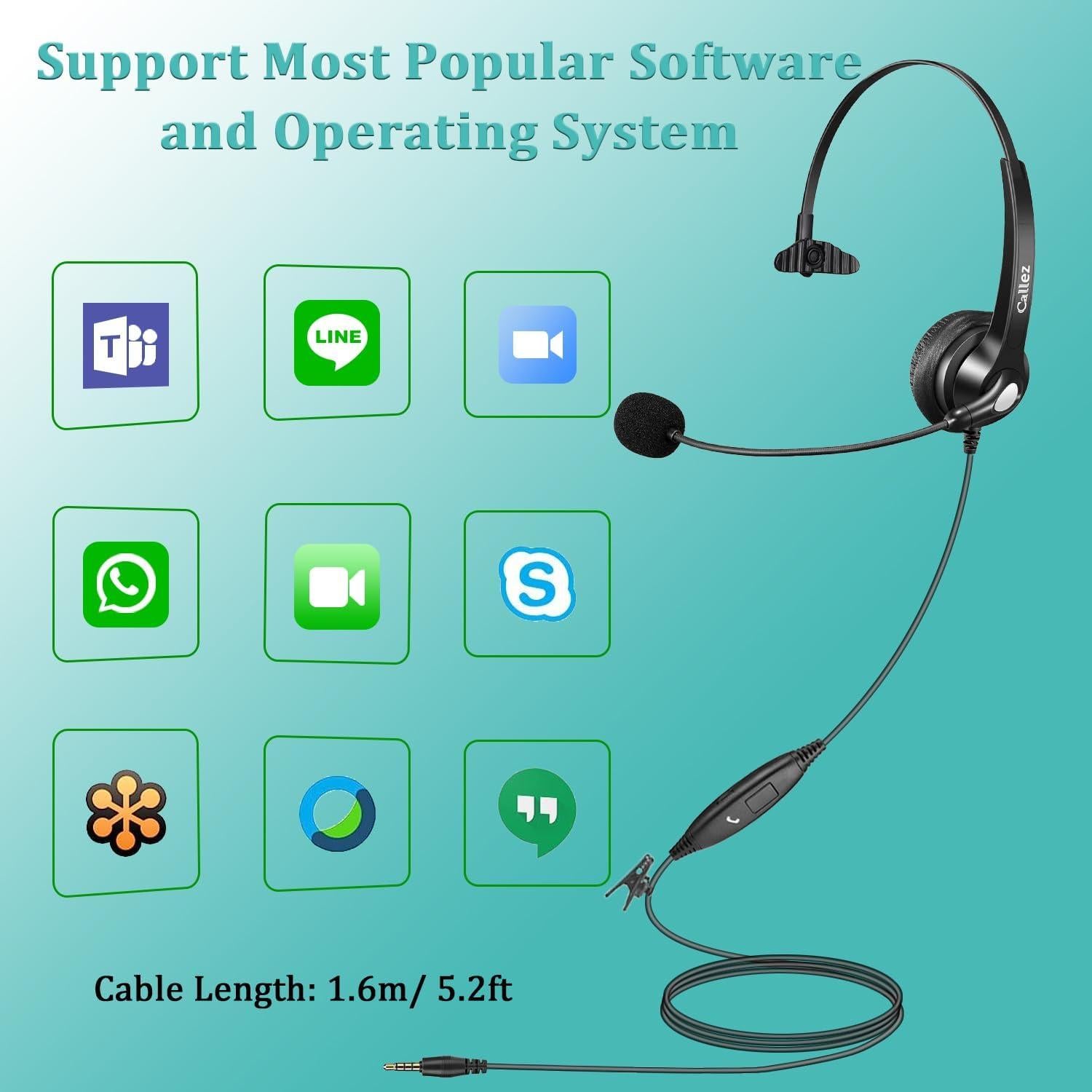 Auriculares Callez Y500E1 con Jack 3.5mm y Micrófono