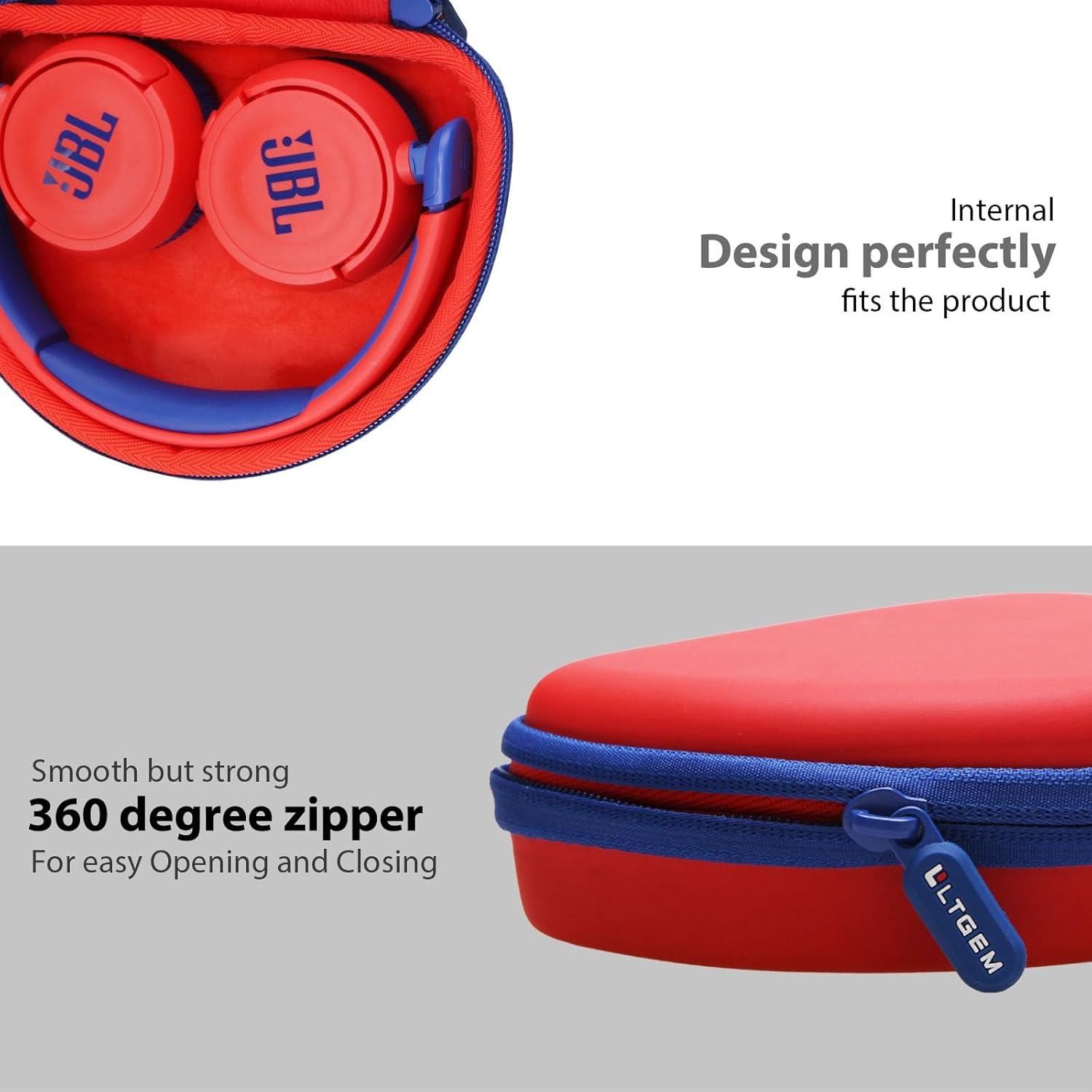 Funda Protectora LTGEM para Auriculares JBL JR 460NC Rojo