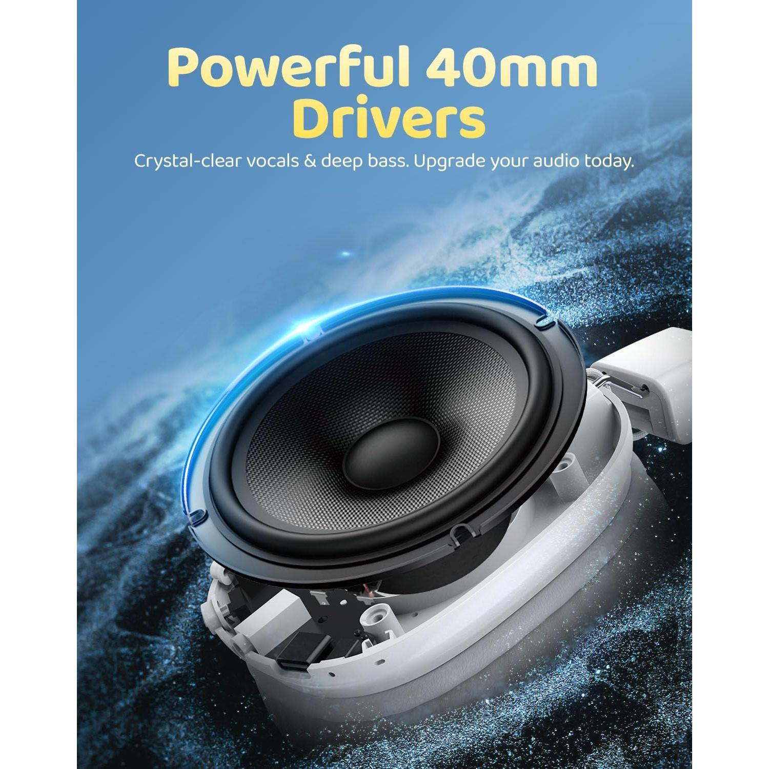 Auriculares Bluetooth Awatrue AT8 para Niños, 50h Batería, Plegables