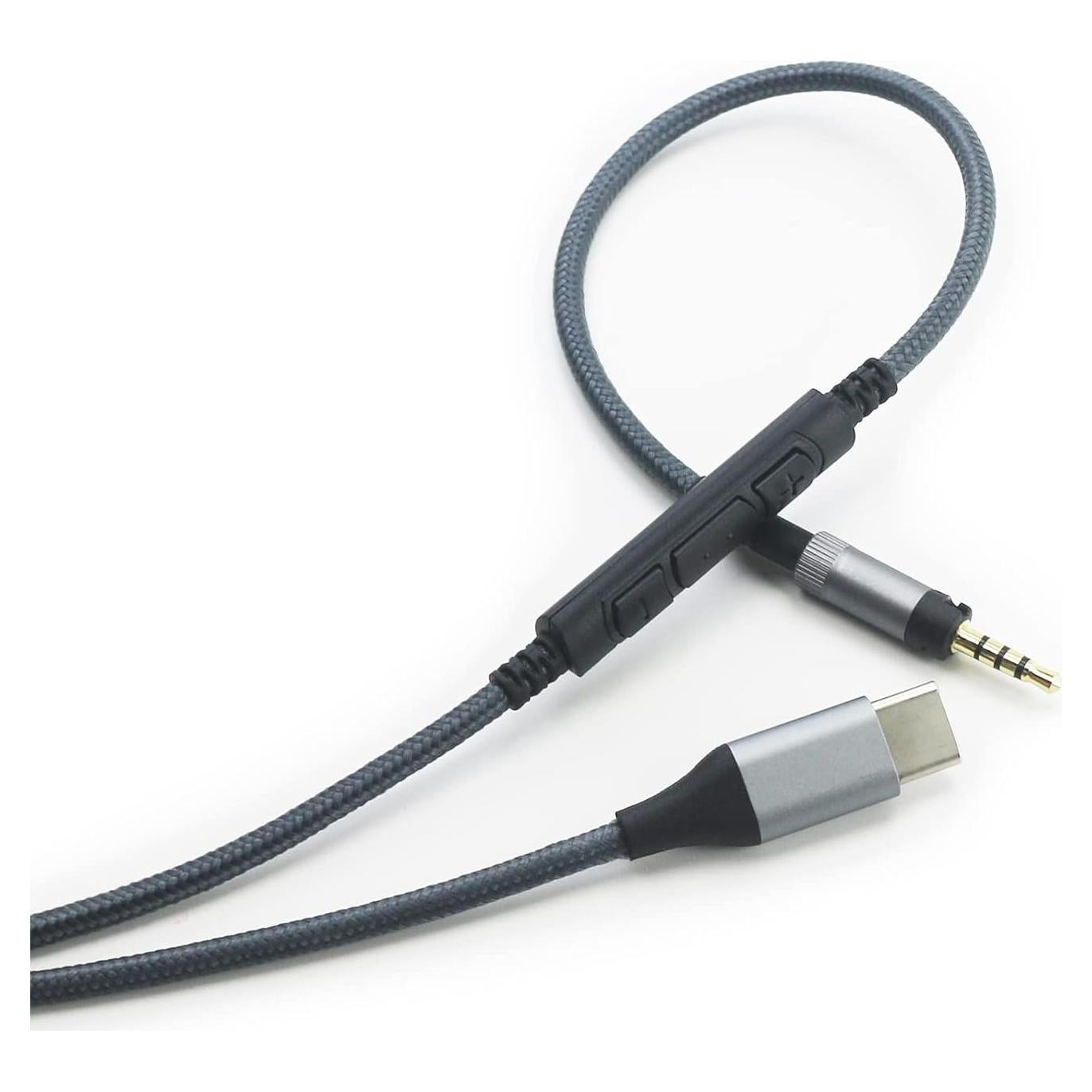 USB C Audio Cable Remote Volume Mic Compatible with Sennheiser Momentum, Momentum 3, Momentum 2.0, HD1 Headphone, Compatible with iPhone 15/15 Pro, Compatible with iPad 10th/Pro/Air/Mini