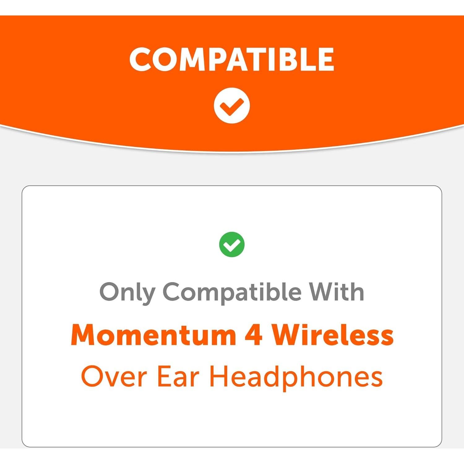 WC PadZ Momentum 4 - Upgraded Replacement Earpads for Sennheiser Momentum 4 by Wicked Cushions | Enhanced Comfort & Sound Isolation | Geo Grey