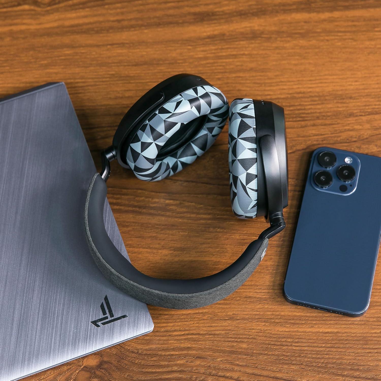 WC PadZ Momentum 4 - Upgraded Replacement Earpads for Sennheiser Momentum 4 by Wicked Cushions | Enhanced Comfort & Sound Isolation | Geo Grey