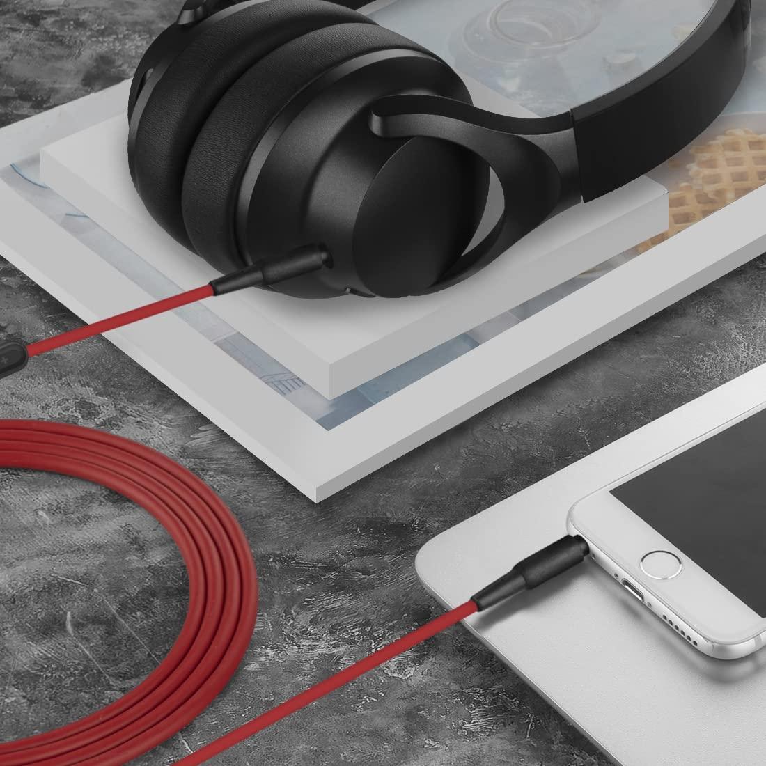 Cable de Audio GEEKRIA 3.5mm con Micrófono y Control para Auriculares